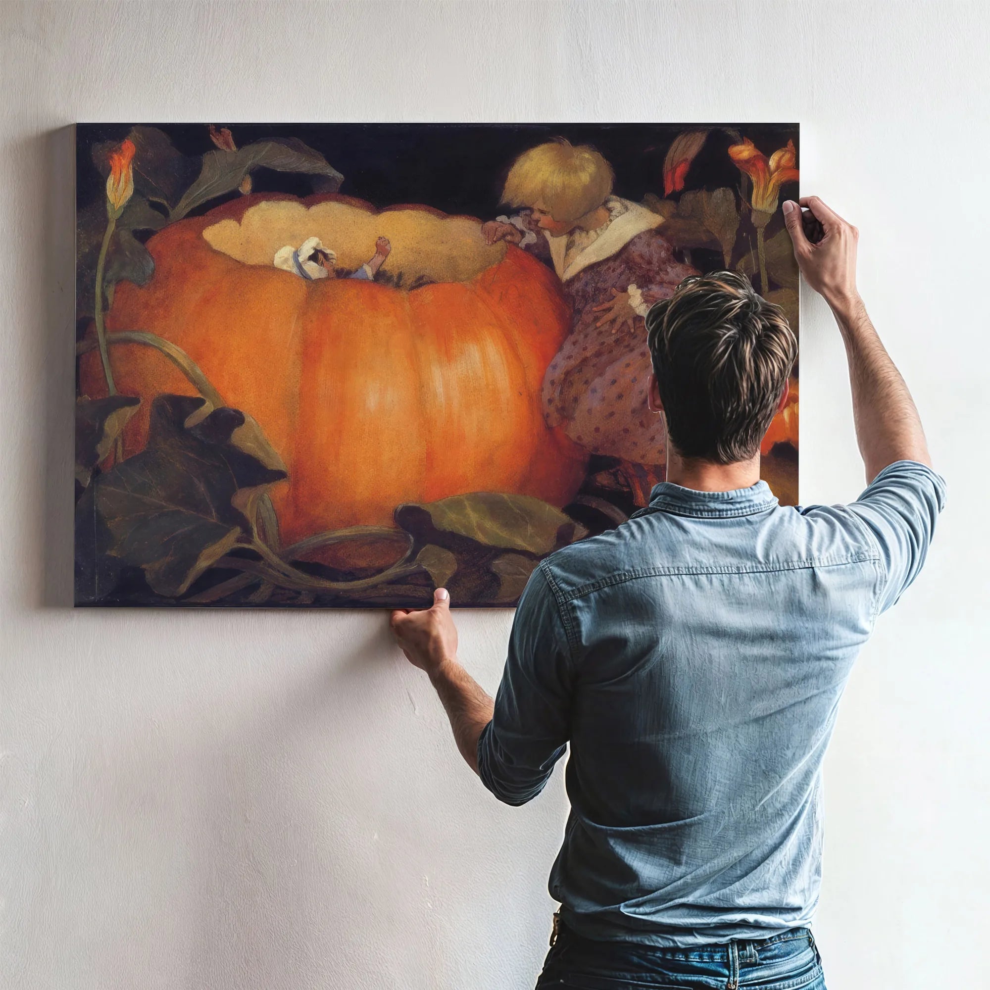 The Little Mother Goose 1918 Peter Peter Pumpkin Eater By Jessie Willcox Smith Fine Art Print