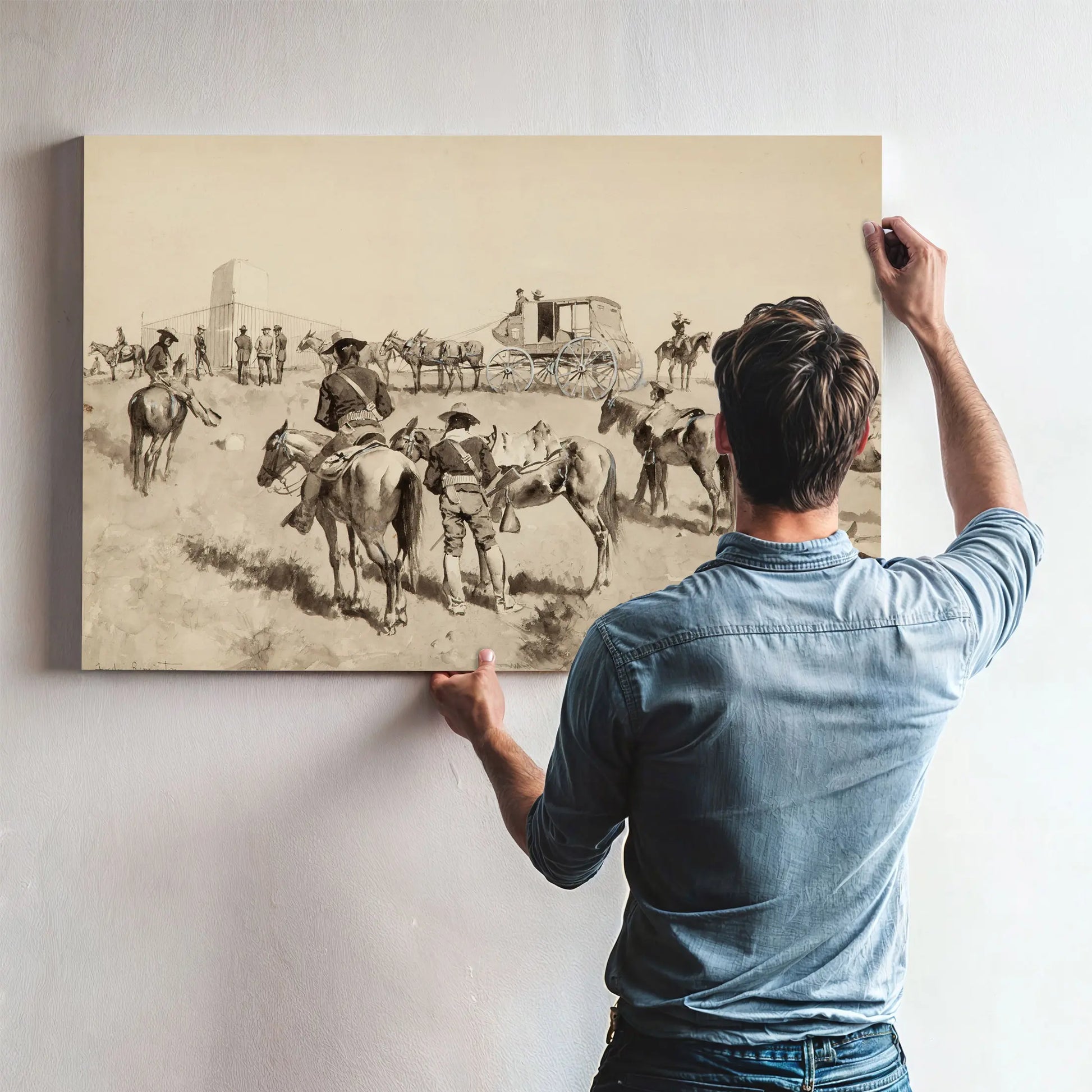 On The Bighorn by Frederic Remington