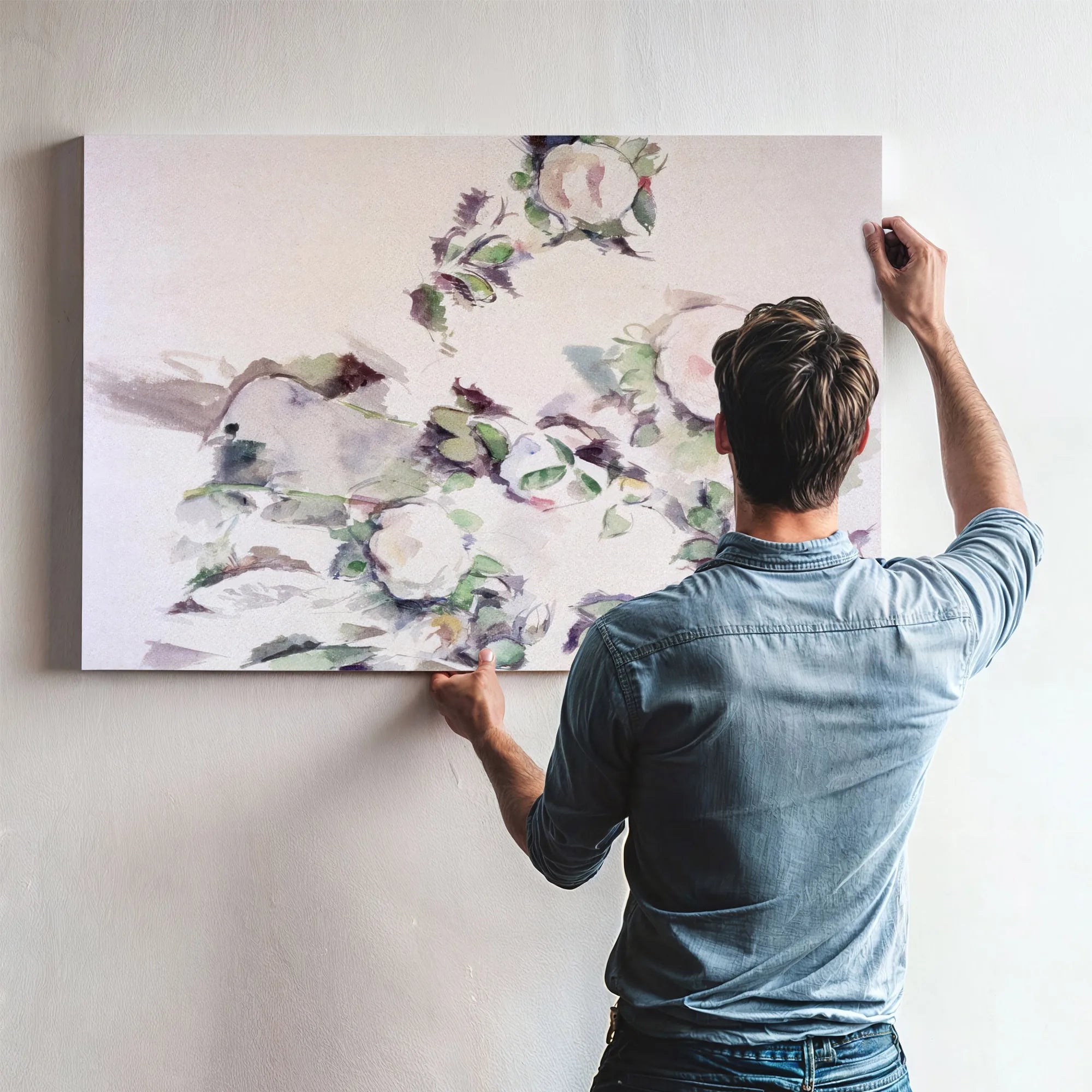 Roses By Paul Cezanne Fine Art Print