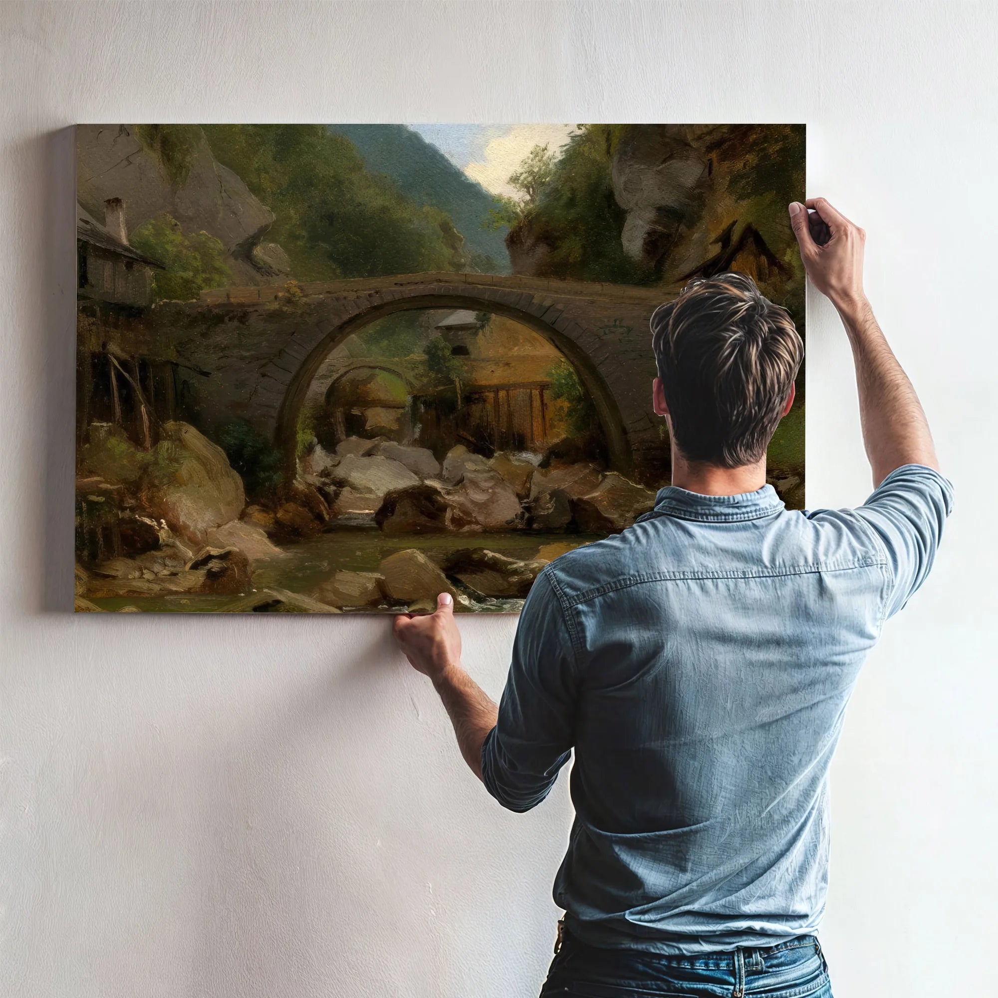 Mountain Stream In The Auvergne By Theodore Rousseau Fine Art Print