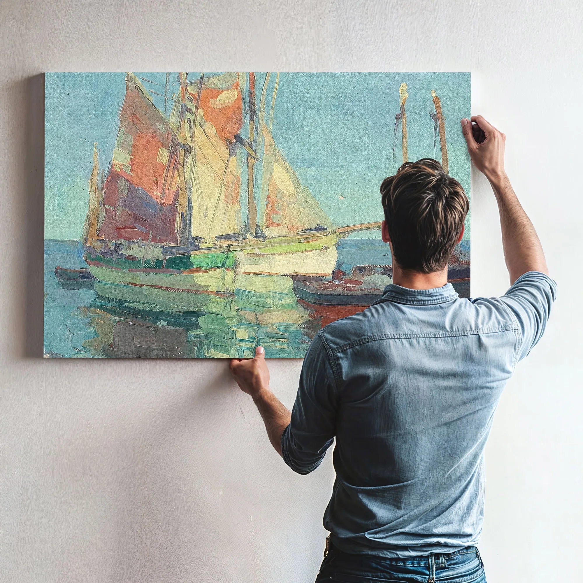 Anchorage, Brittany Tuna Boats By Edgar Payne Fine Art Print