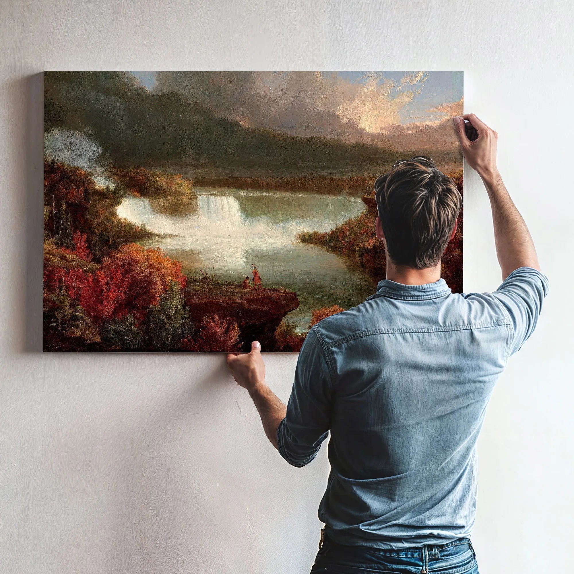 Distant View Of Niagara Falls 1830 By Thomas Cole Fine Art Print