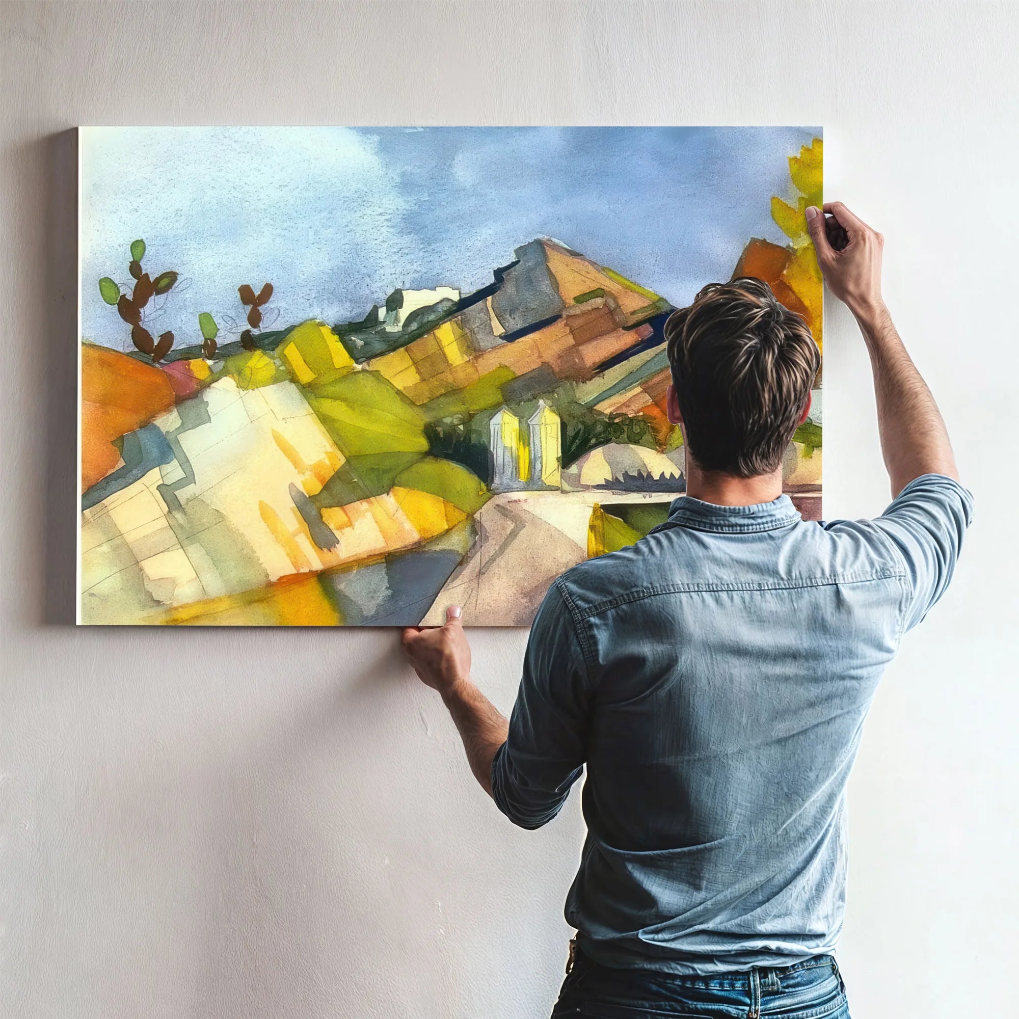 Rocky Landscape By August Macke Fine Art Print