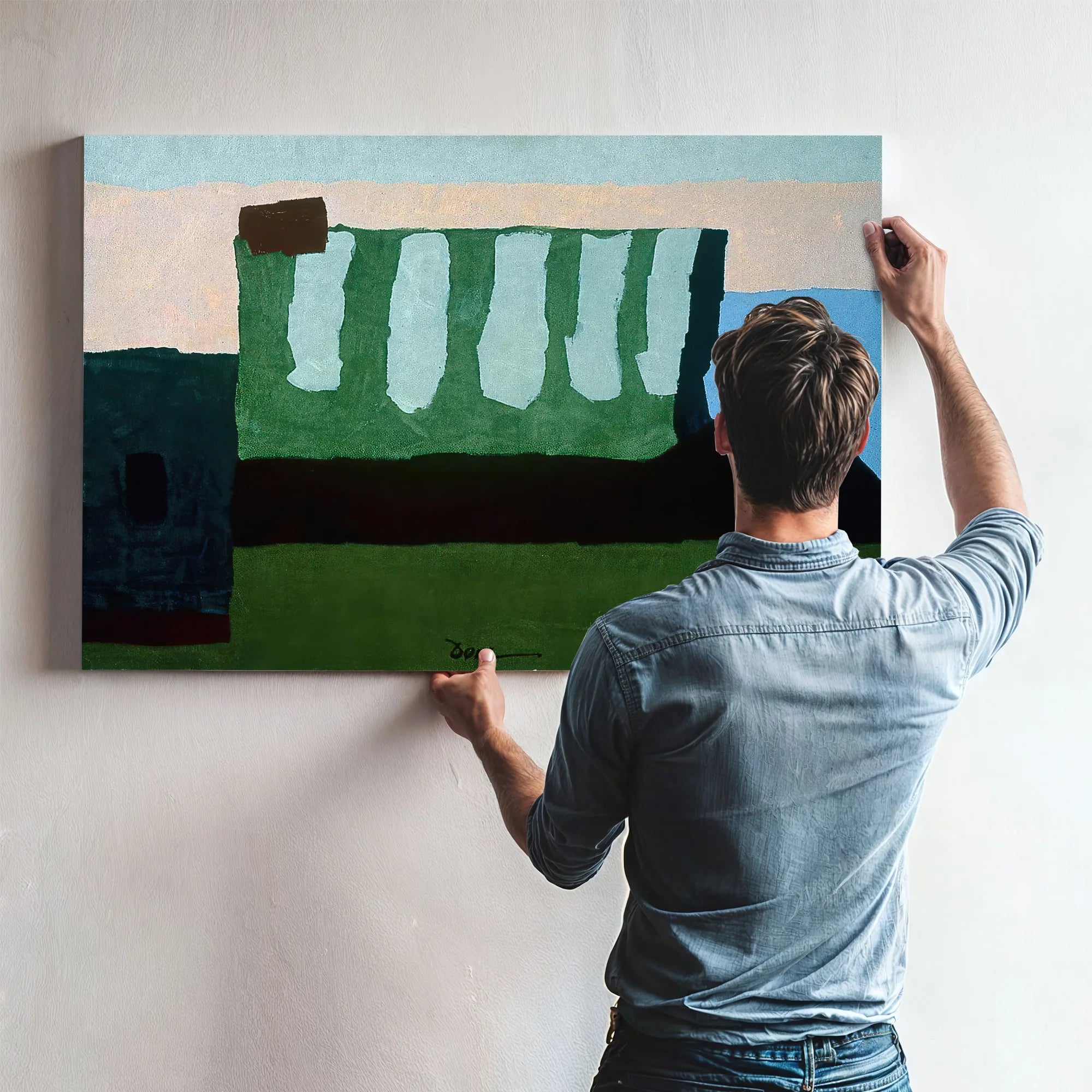 Pieces Of Red, Green, And Blue By Arthur Dove Fine Art Print