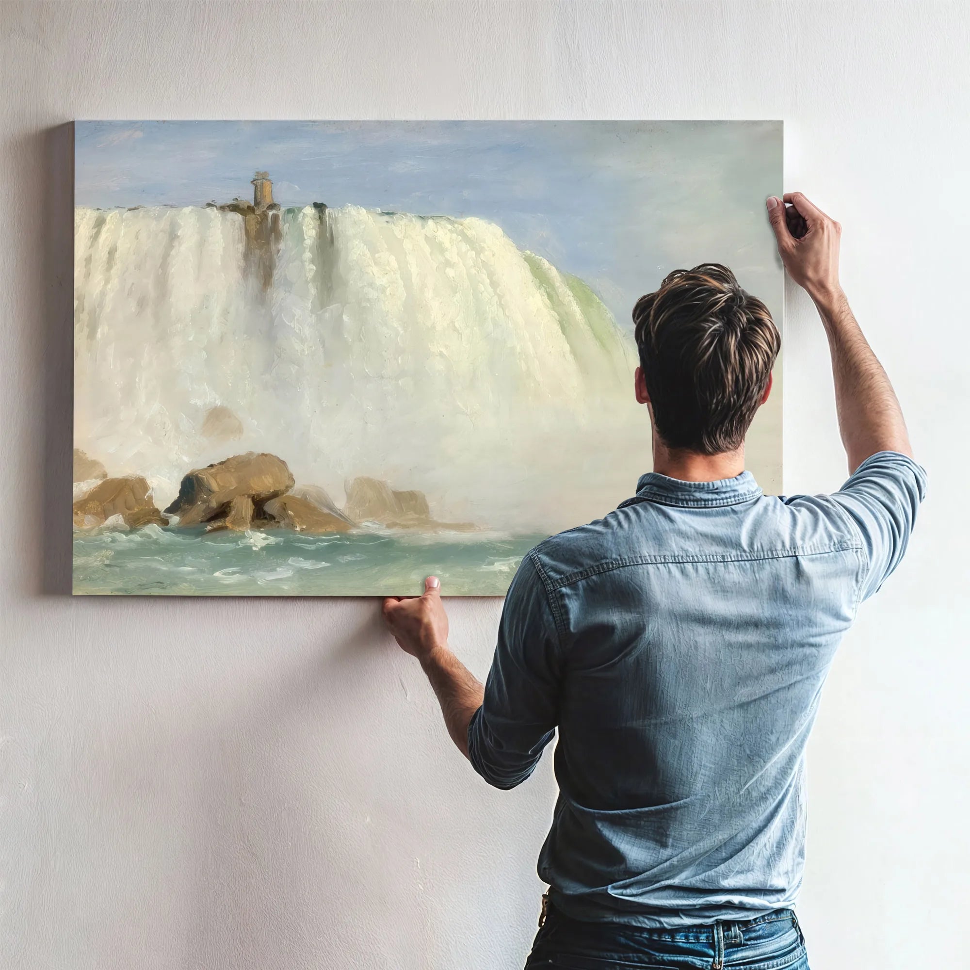 Study For Under Niagra By Frederic Edwin Church Fine Art Print