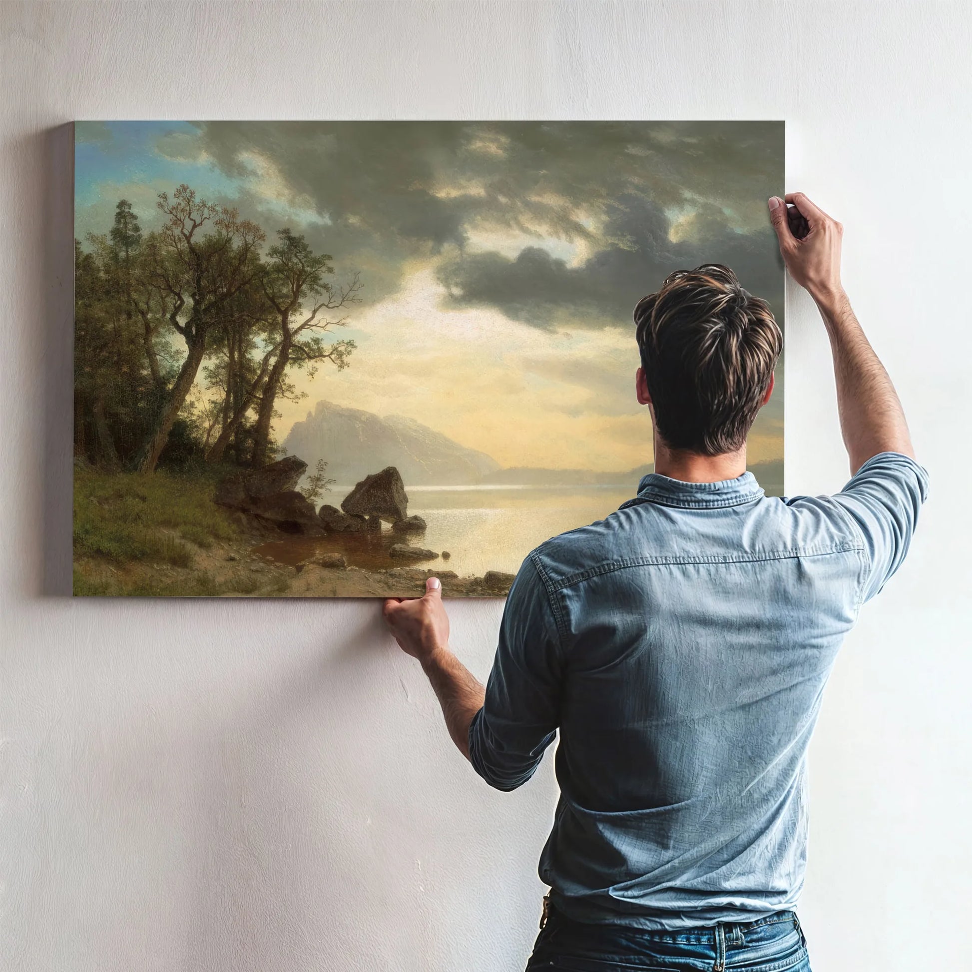 Lake Tahoe California By Albert Bierstadt Fine Art Print