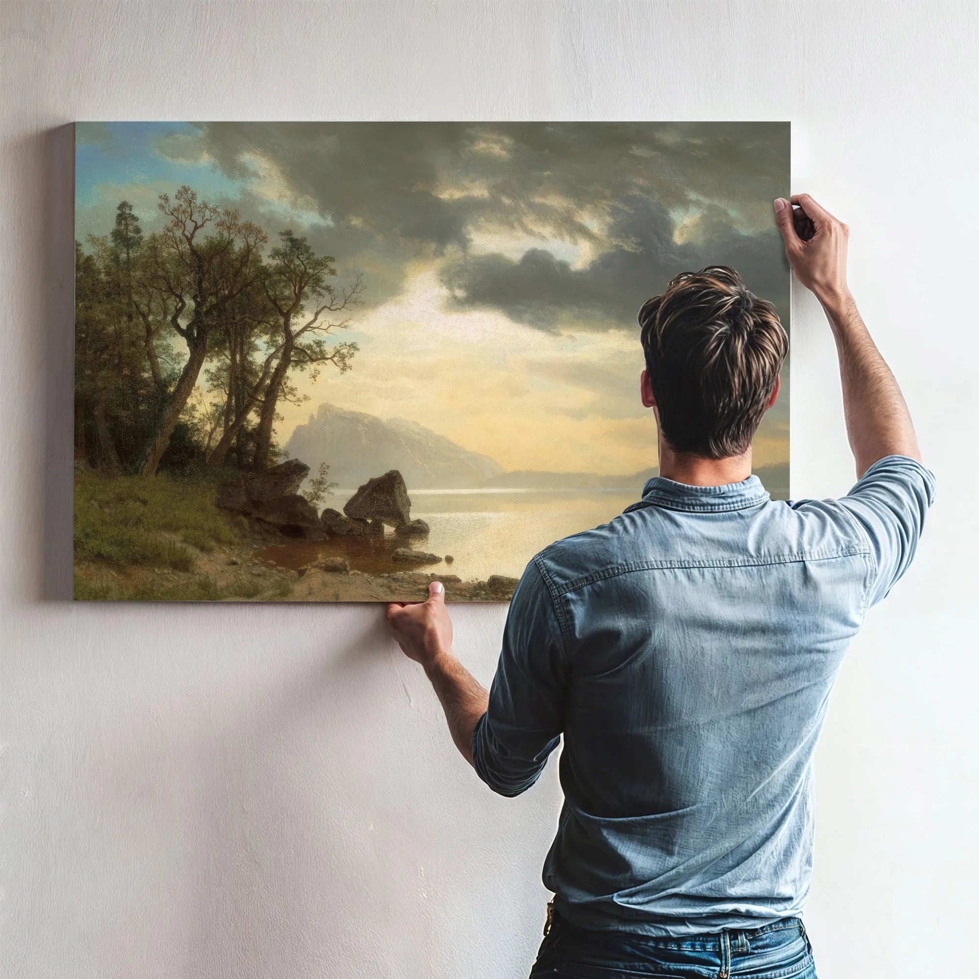 Lake Tahoe California By Albert Bierstadt Fine Art Print