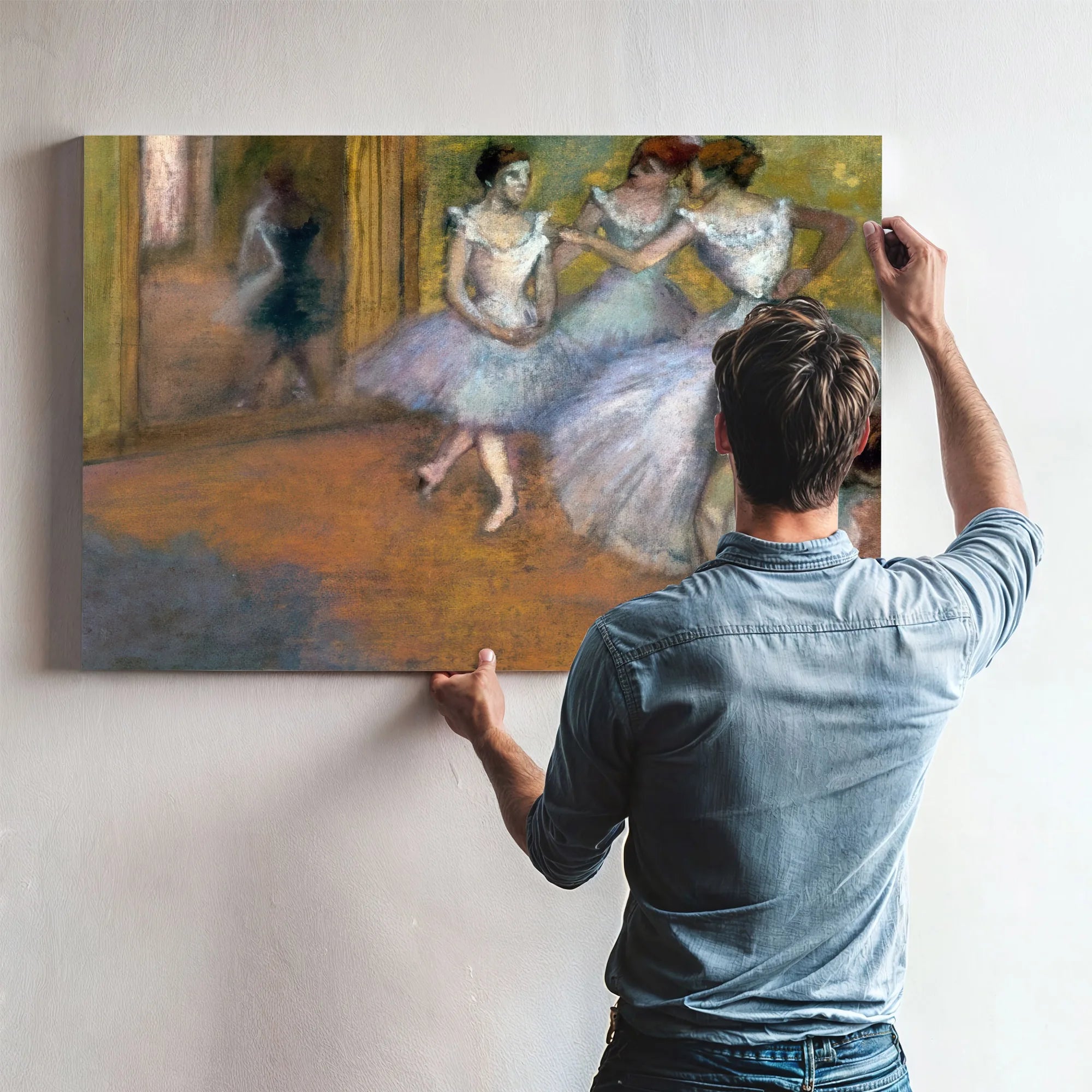 Four Dancers In The Foyer By Edgar Degas Fine Art Print