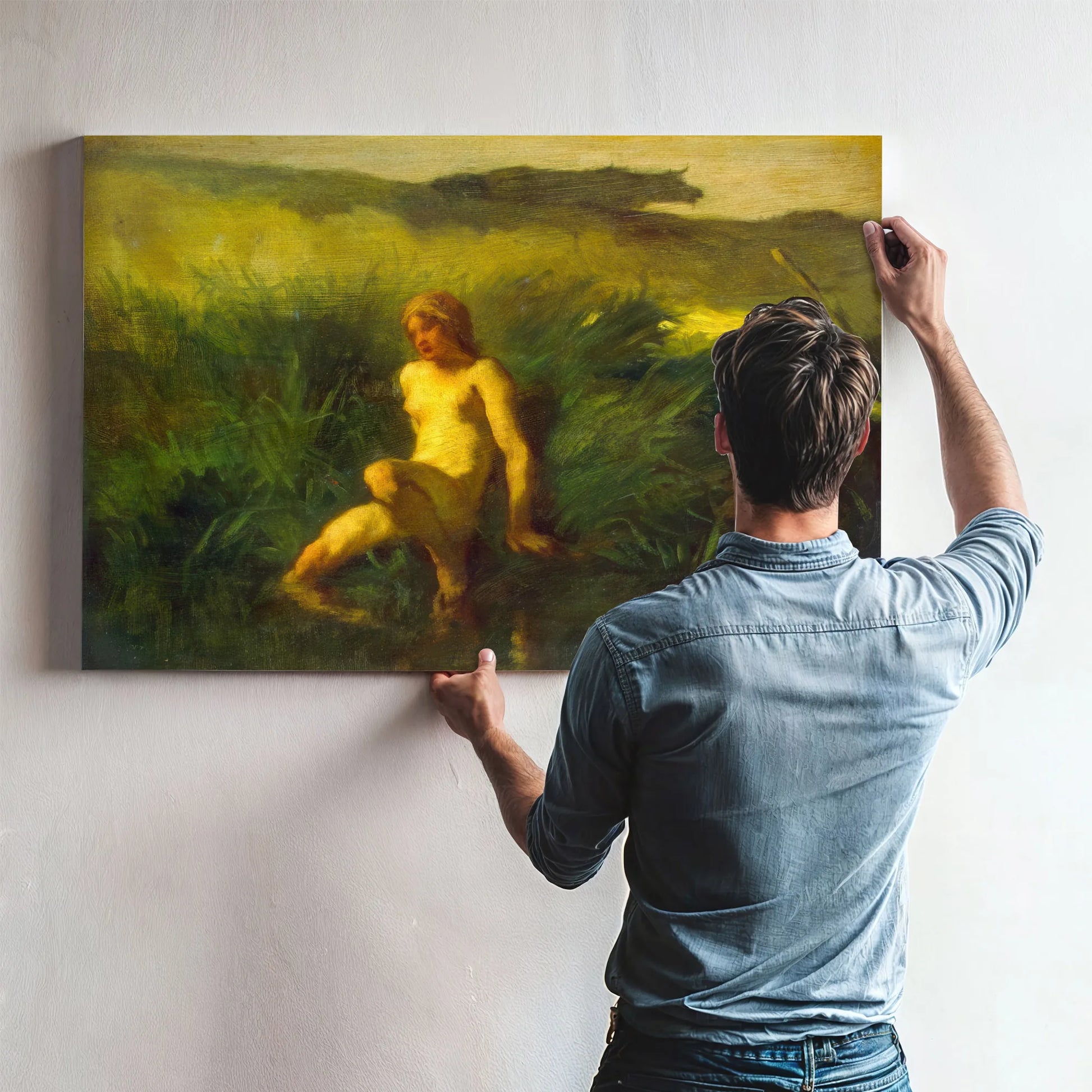 The Bather By Jean Francois Millet Fine Art Print