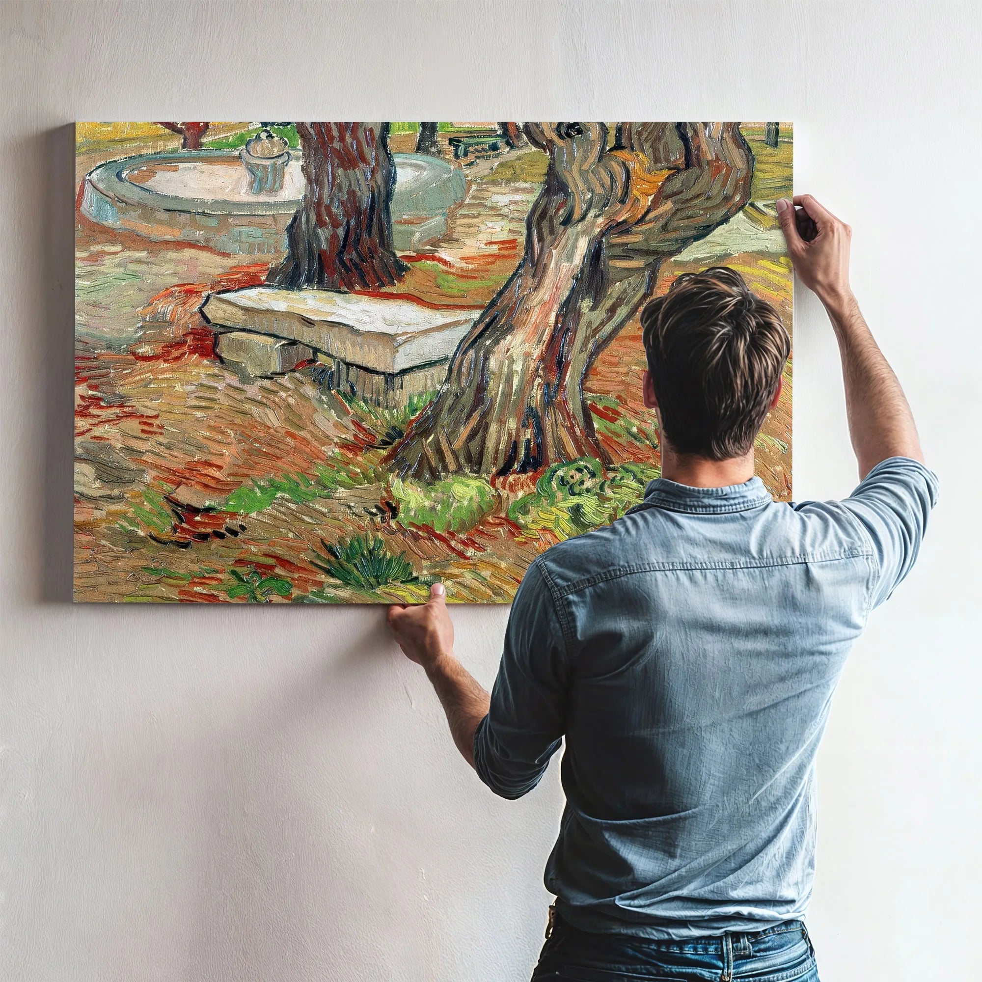 The Bench At Saint Remy By Vincent Van Gogh Fine Art Print