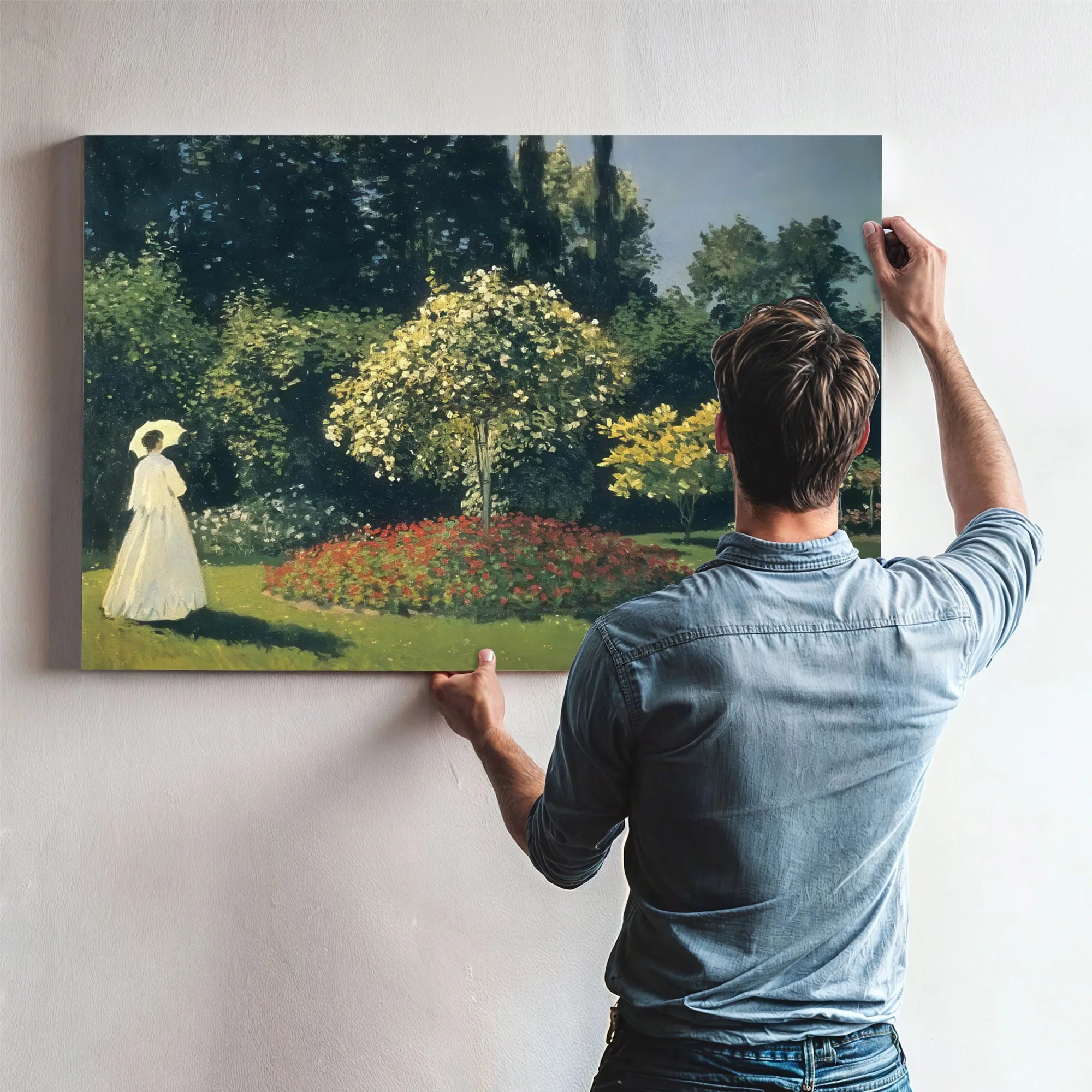 Jeanne Marguerite Lecadre In The Garden At Sainte Adresse By Claude Monet Fine Art Print