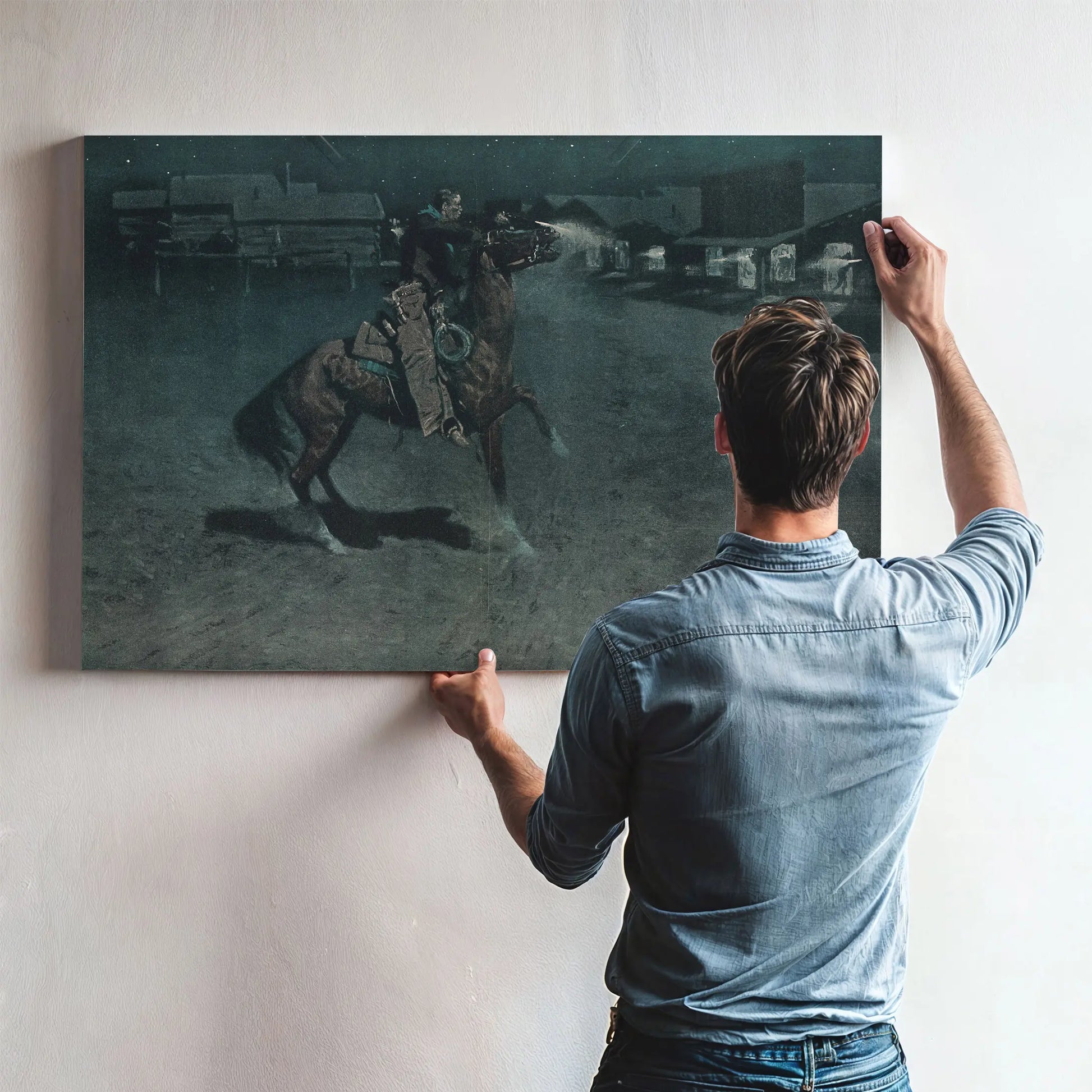 An Argument With The Town Marshall by Frederic Remington