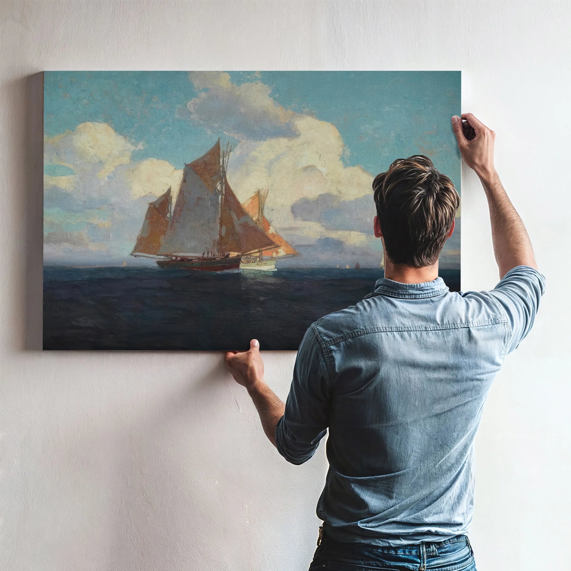 The Fleet Returning At Day's End By Edgar Payne Fine Art Print