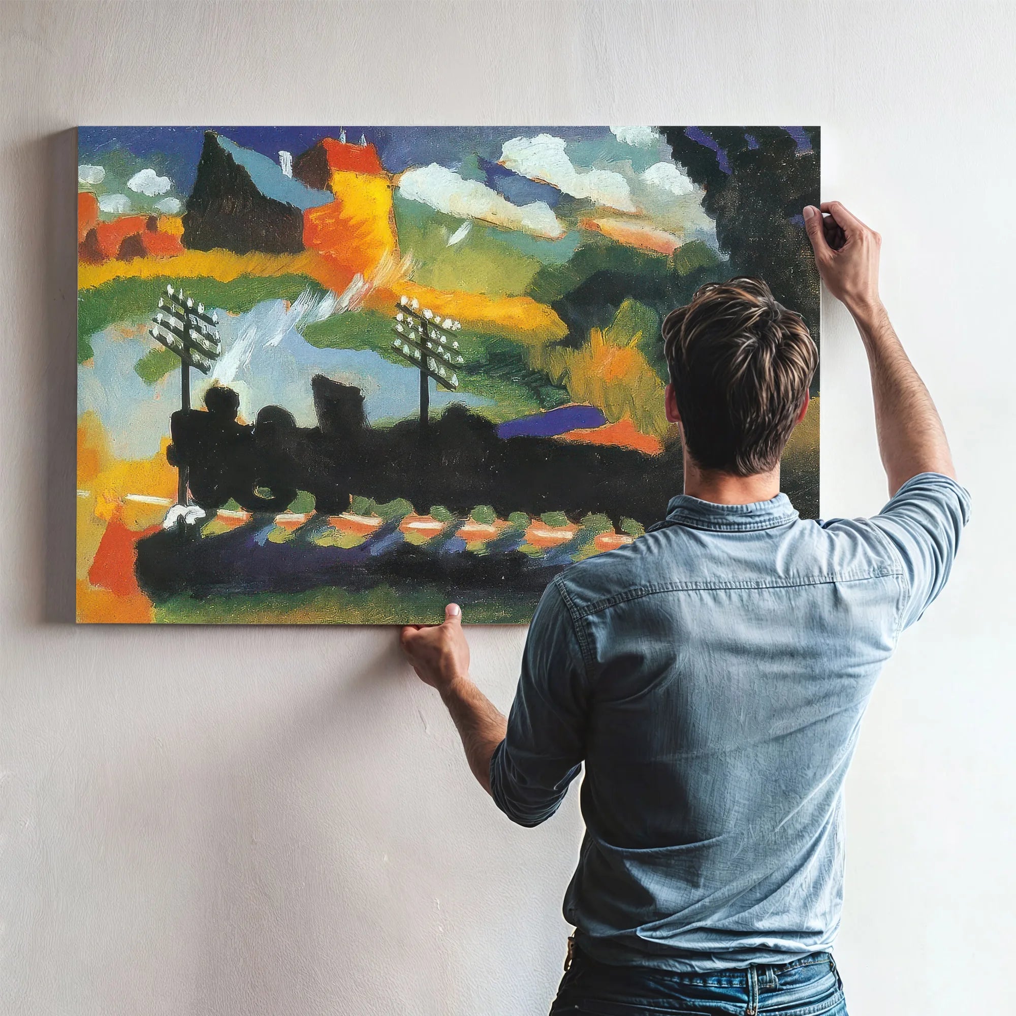 Murnau View With Railway By Wassily Kandinsky Fine Art Print