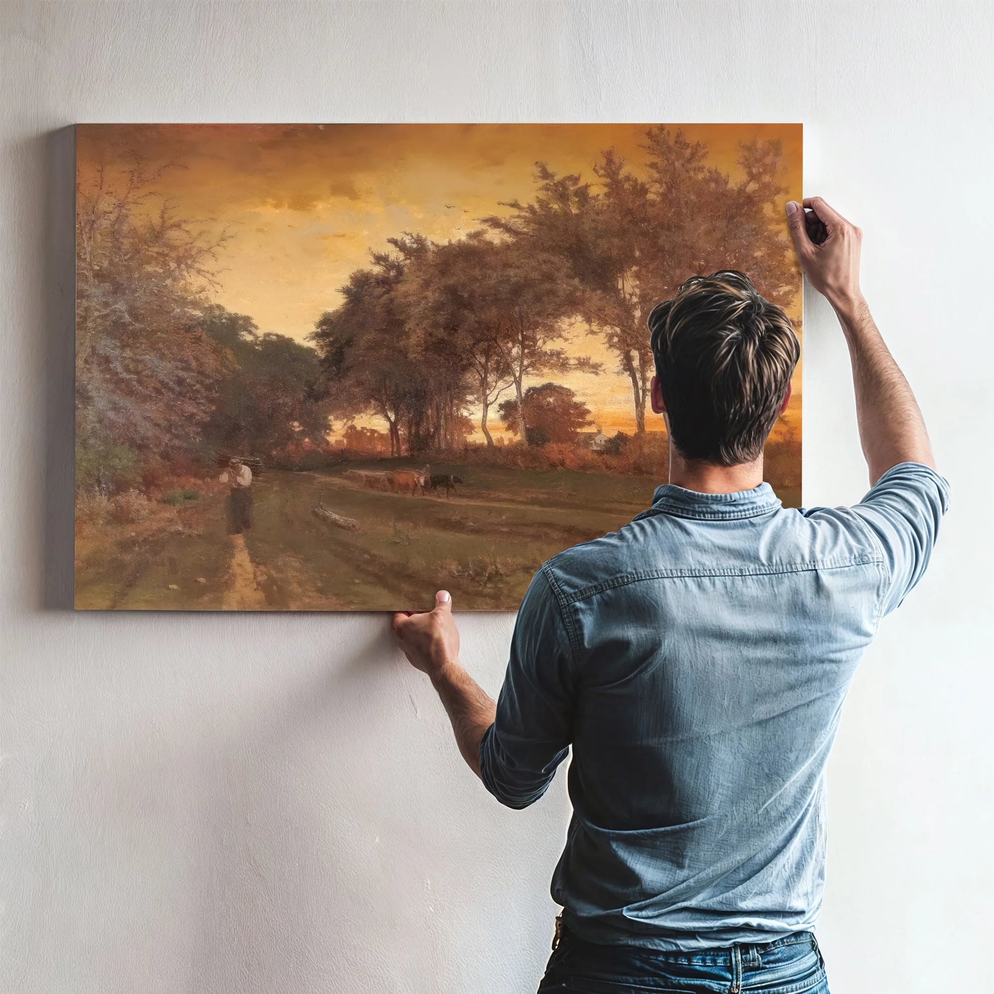 Evening Landscape By George Inness Fine Art Print