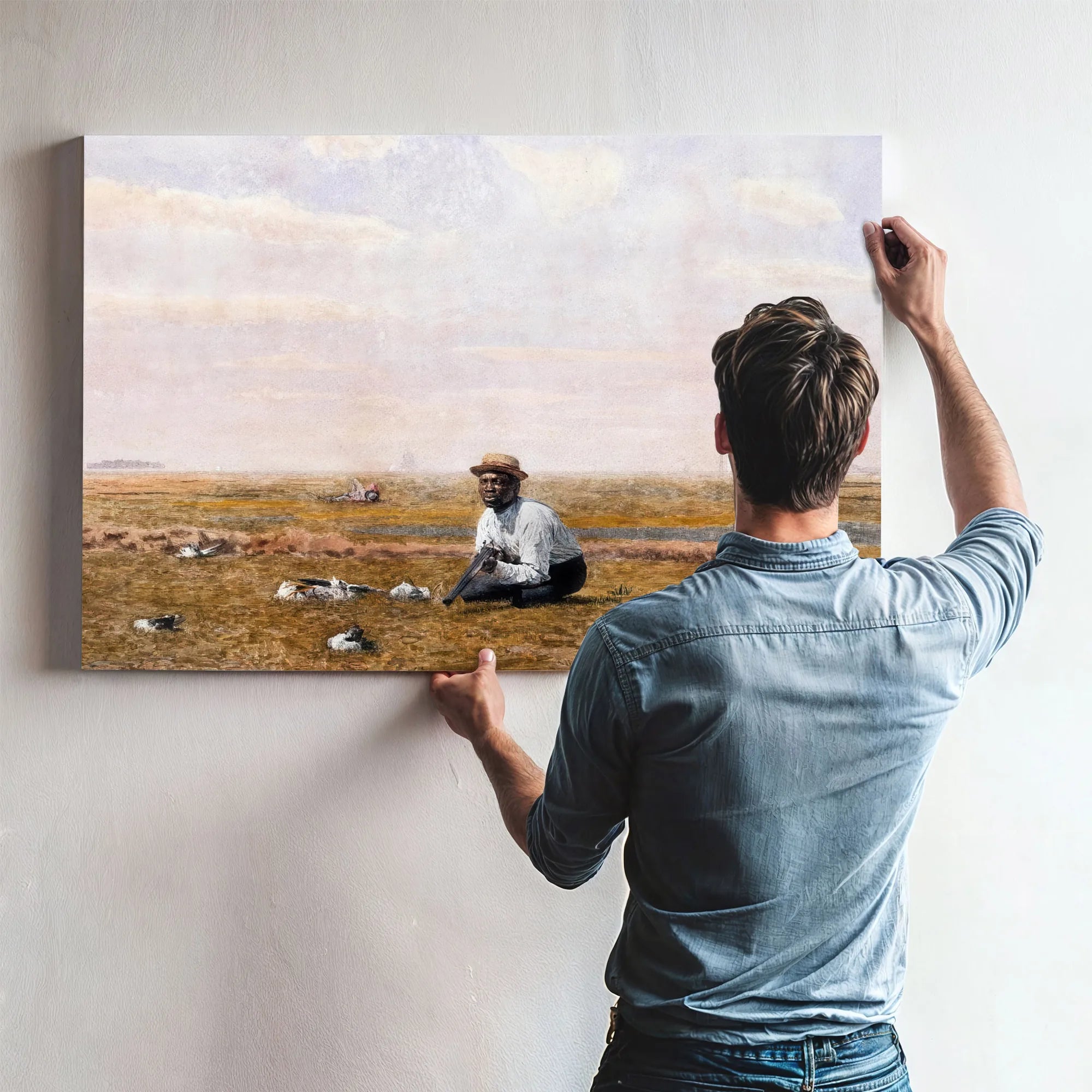 Whistling For Plover By Thomas Eakins Fine Art Print