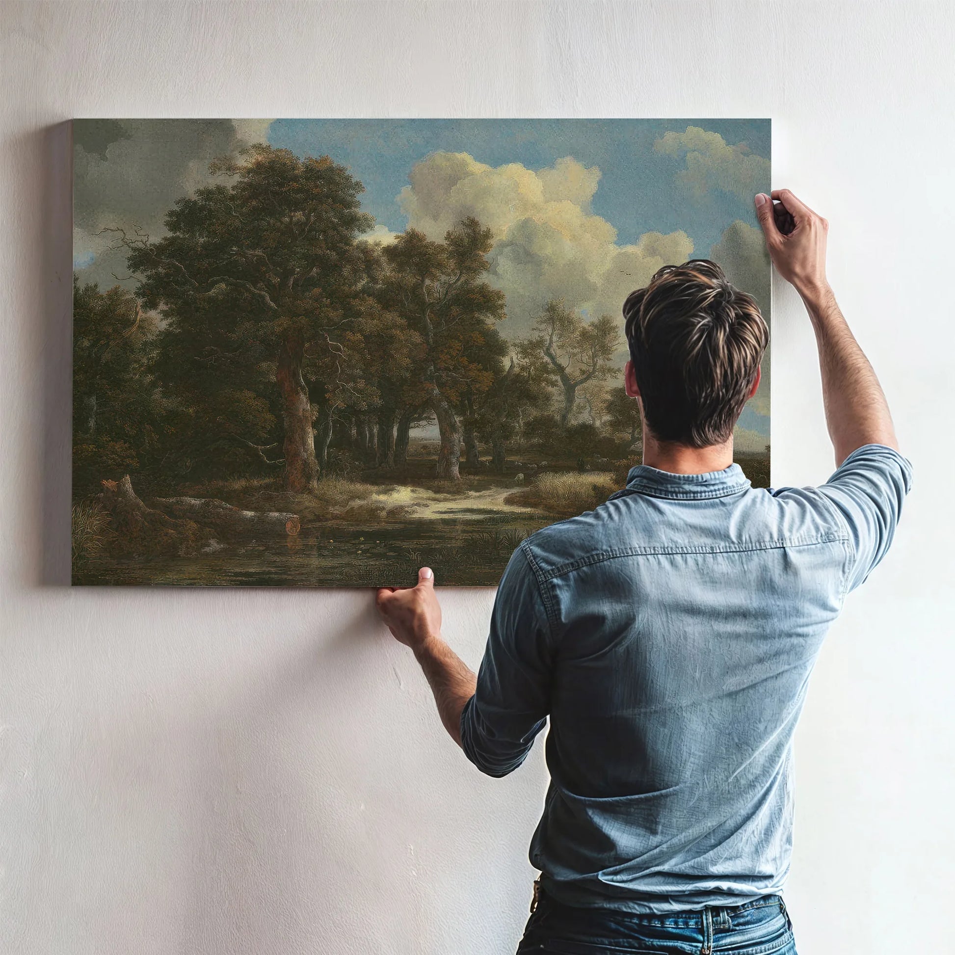 Edge Of A Forest With A Grainfield By Jacob Van Ruisdael Fine Art Print