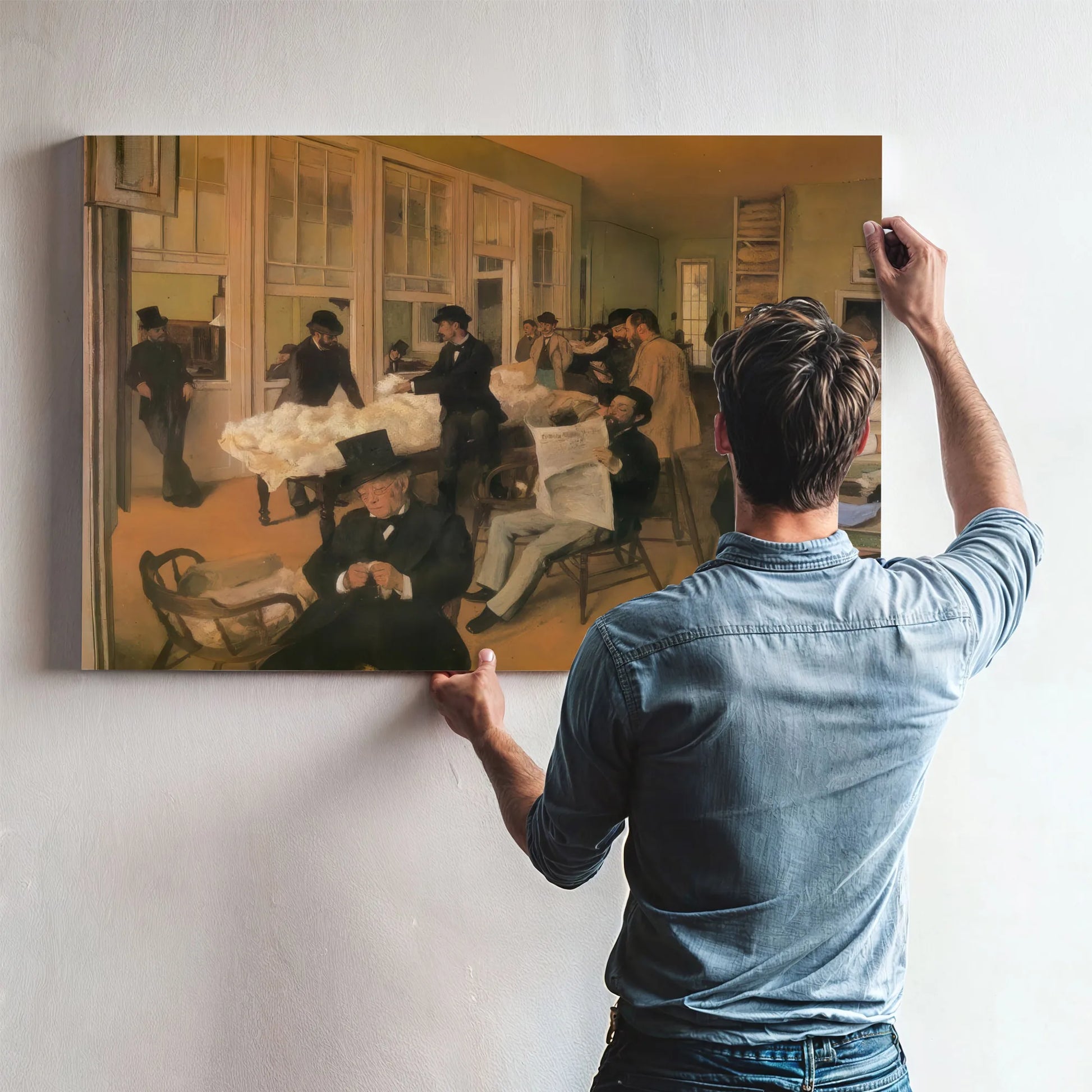 The Cotton Market, New Orleans By Edgar Degas Fine Art Print