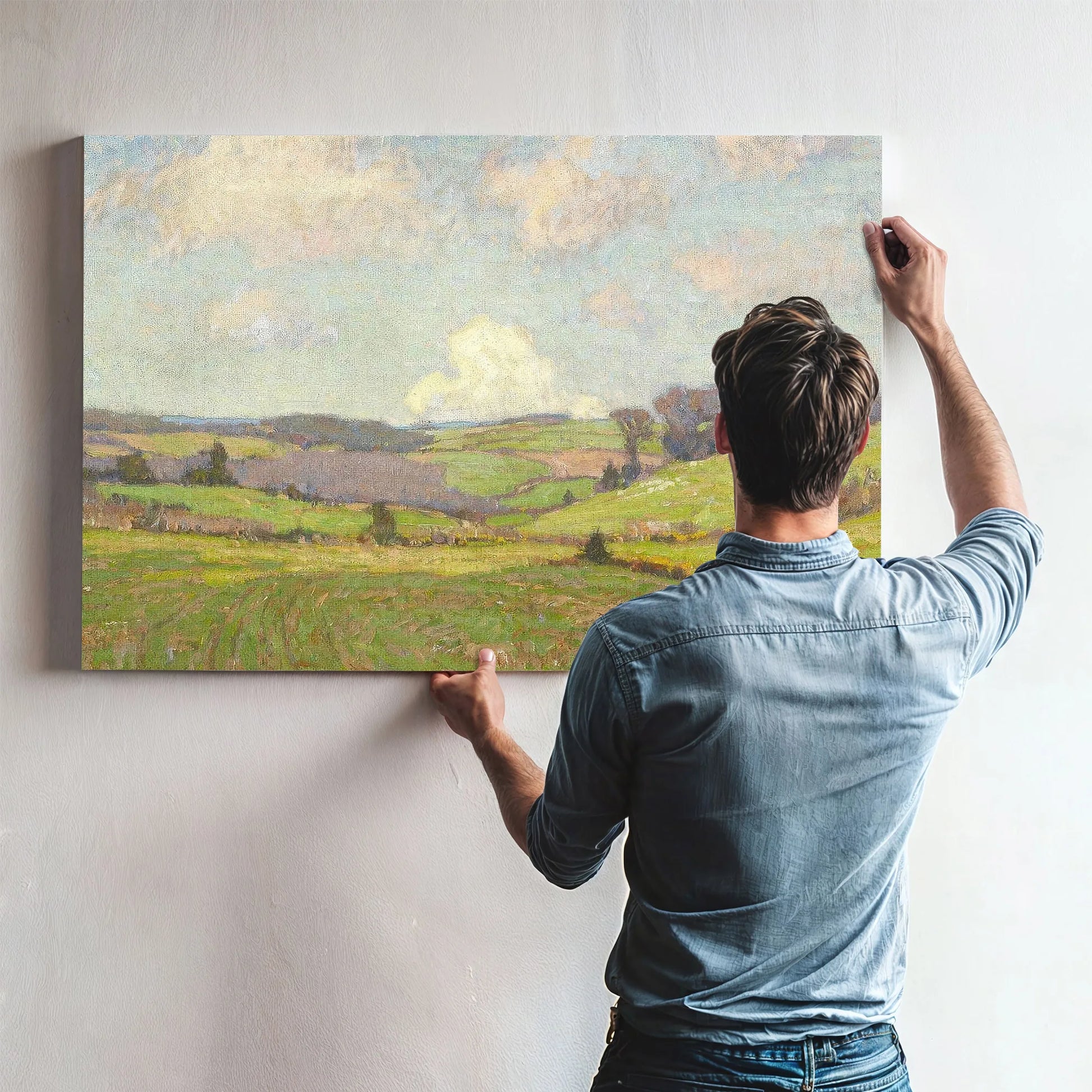 Passing Clouds Over Open Fields By William Wendt Fine Art Print