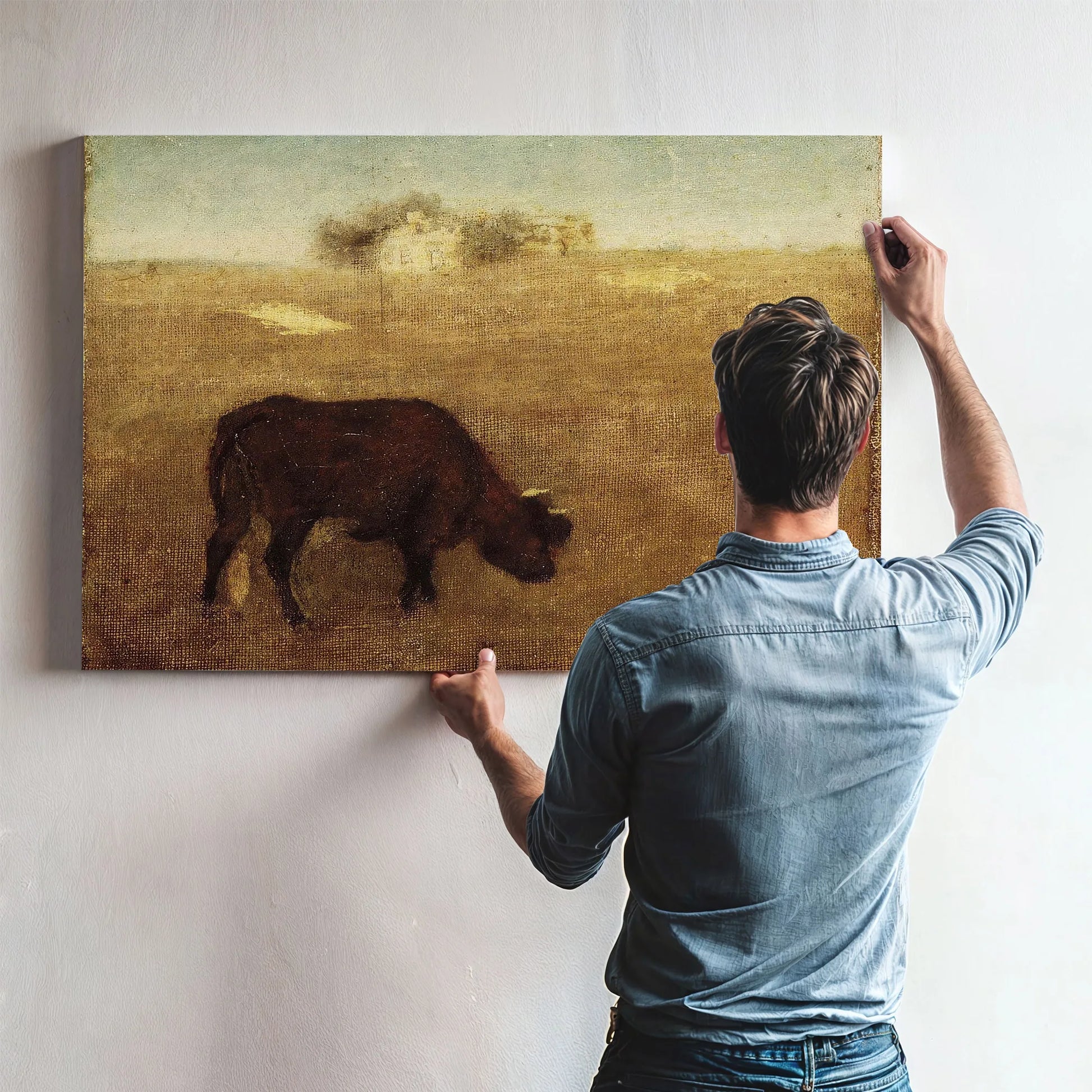 Evening Glow, The Old Red Cow By Albert Pinkham Ryder Fine Art Print