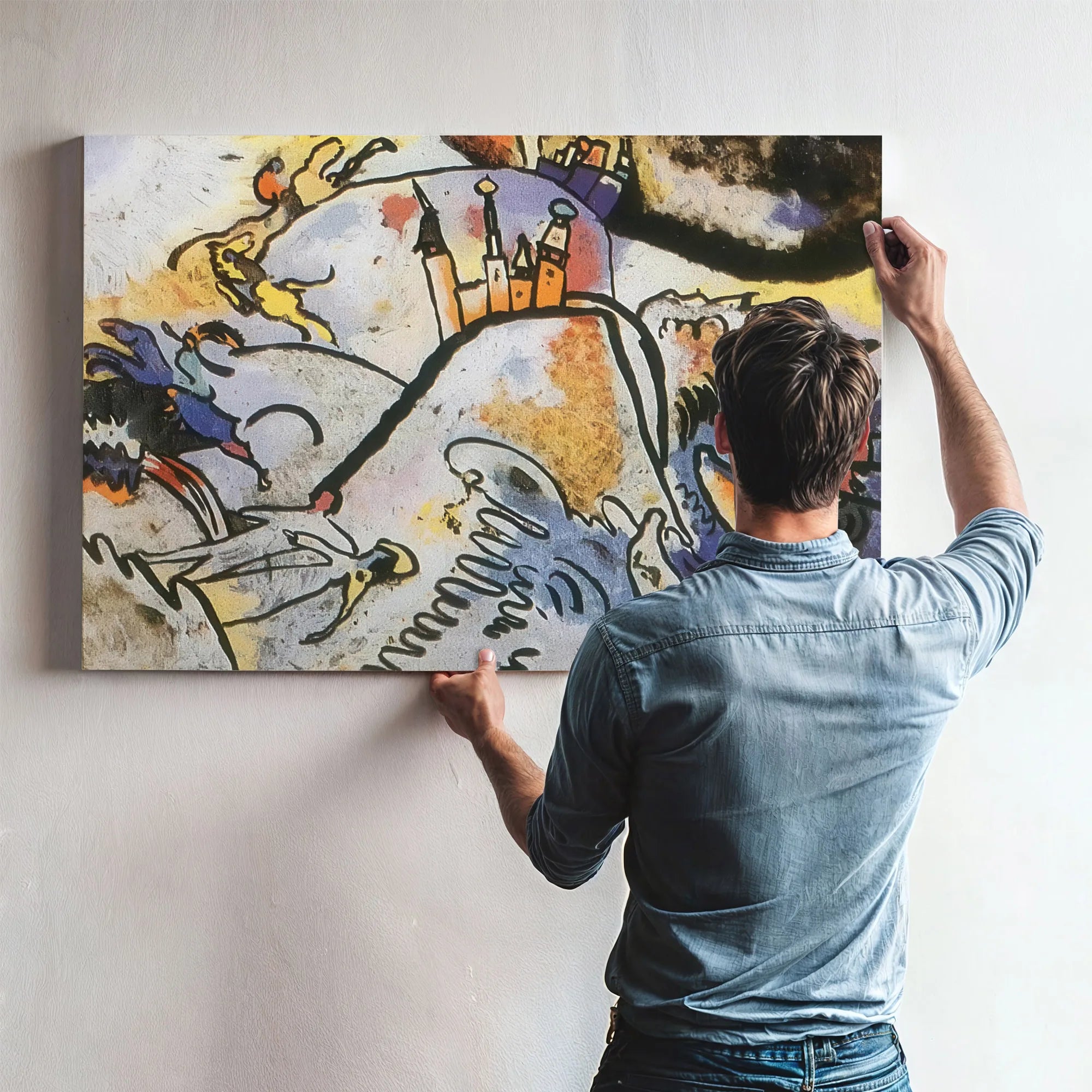 Glass Painting With Sun By Wassily Kandinsky Fine Art Print