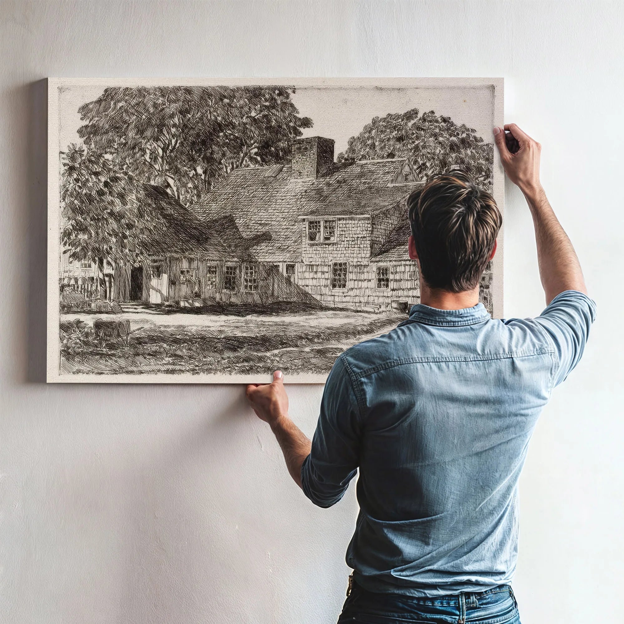 Old Dominy House By Childe Hassam Fine Art Print