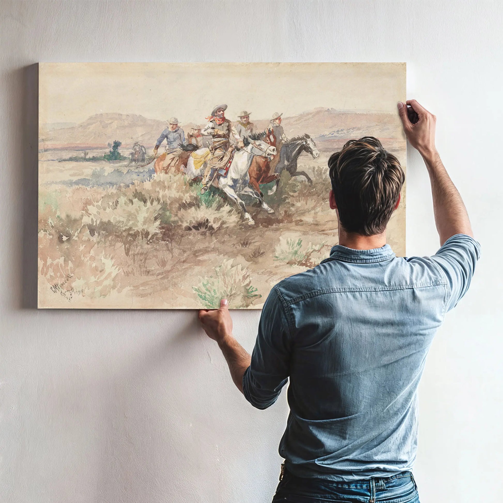 The Posse by Charles Marion Russell