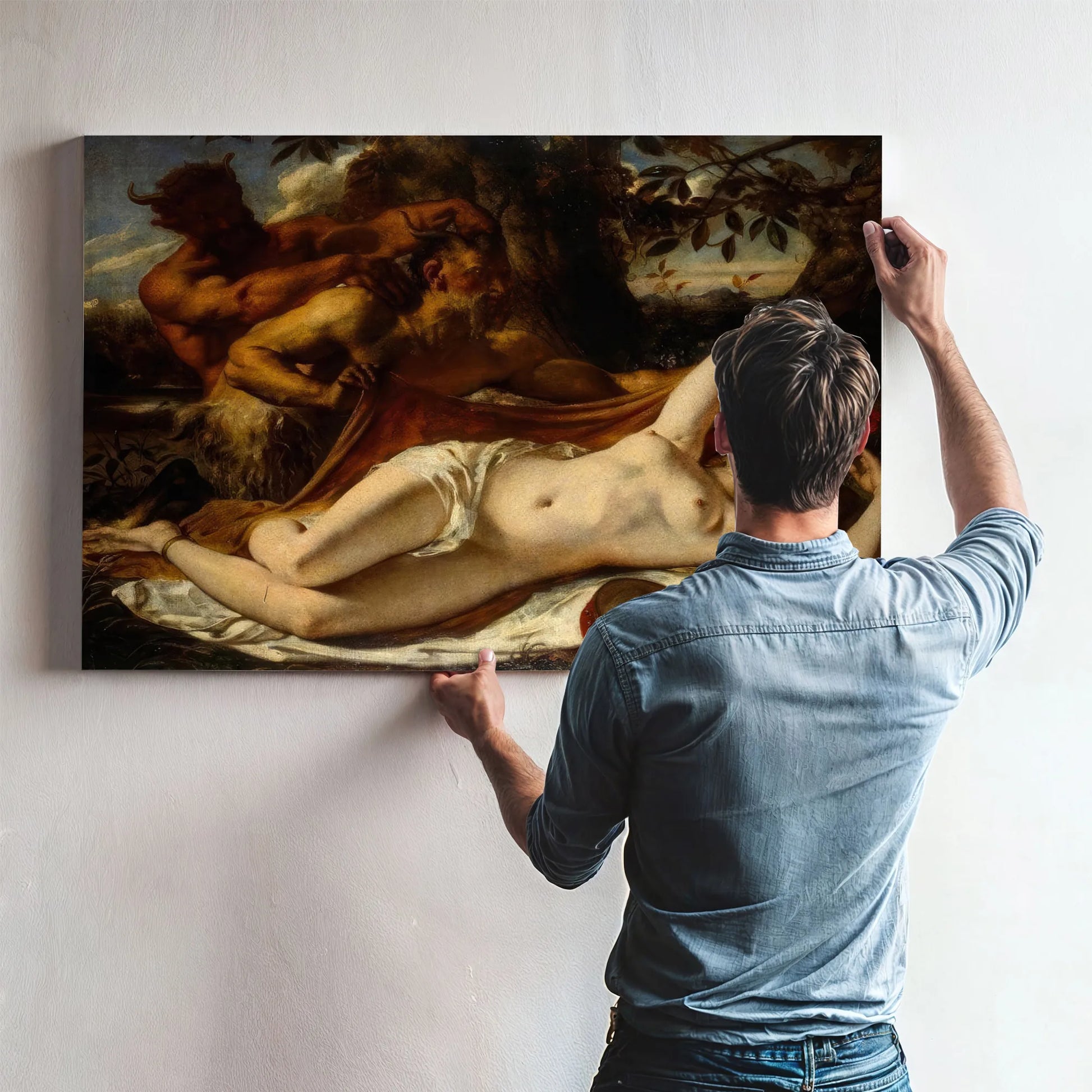 Sleeping Nymphs And Satyrs By William Etty Fine Art Print