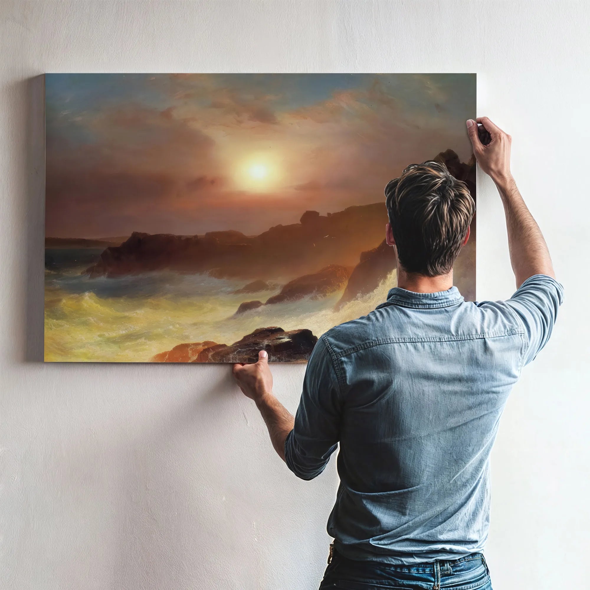 Coastal Scene Mount Desert By Frederic Edwin Church Fine Art Print