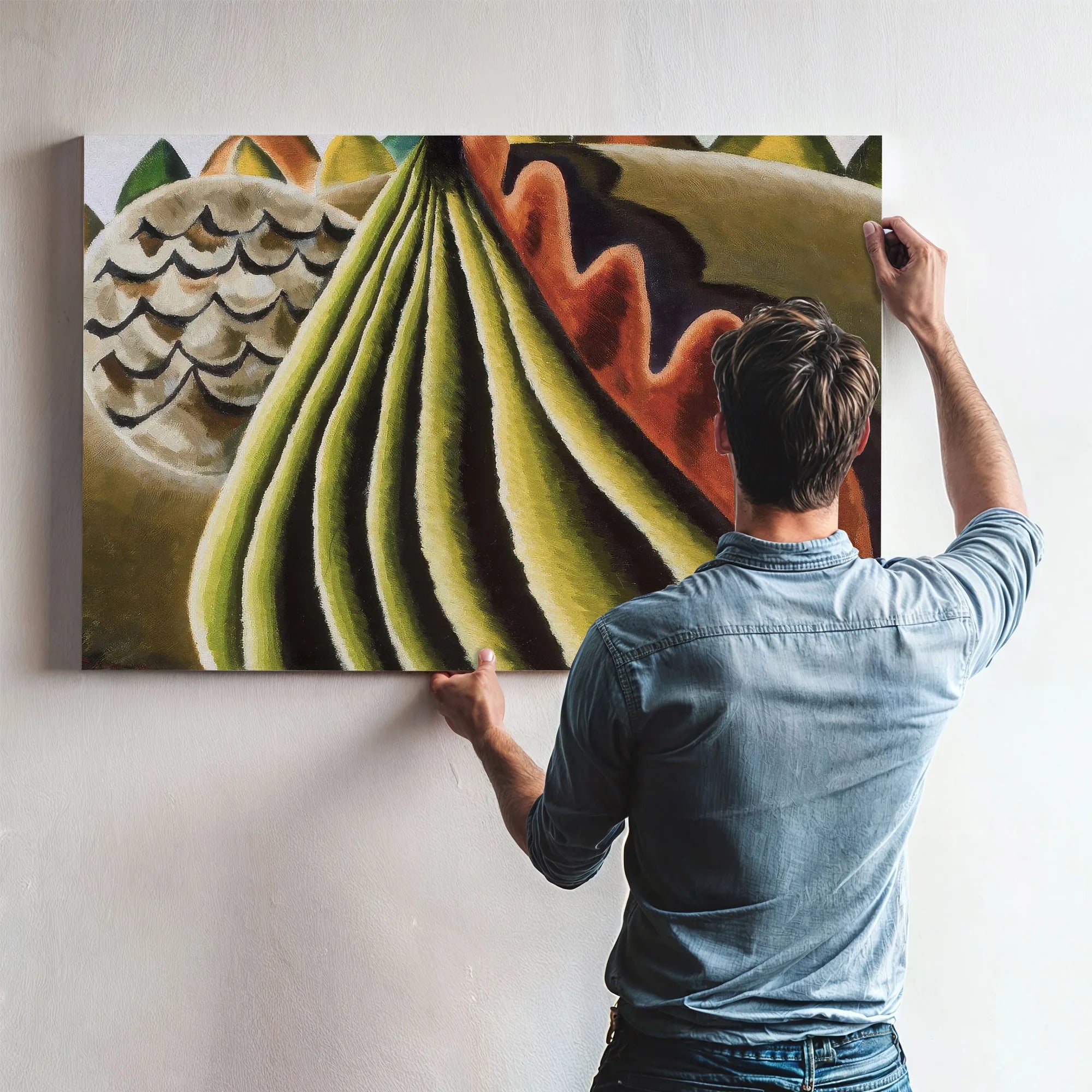 Fields Of Grain As Seen From Train By Arthur Dove Fine Art Print