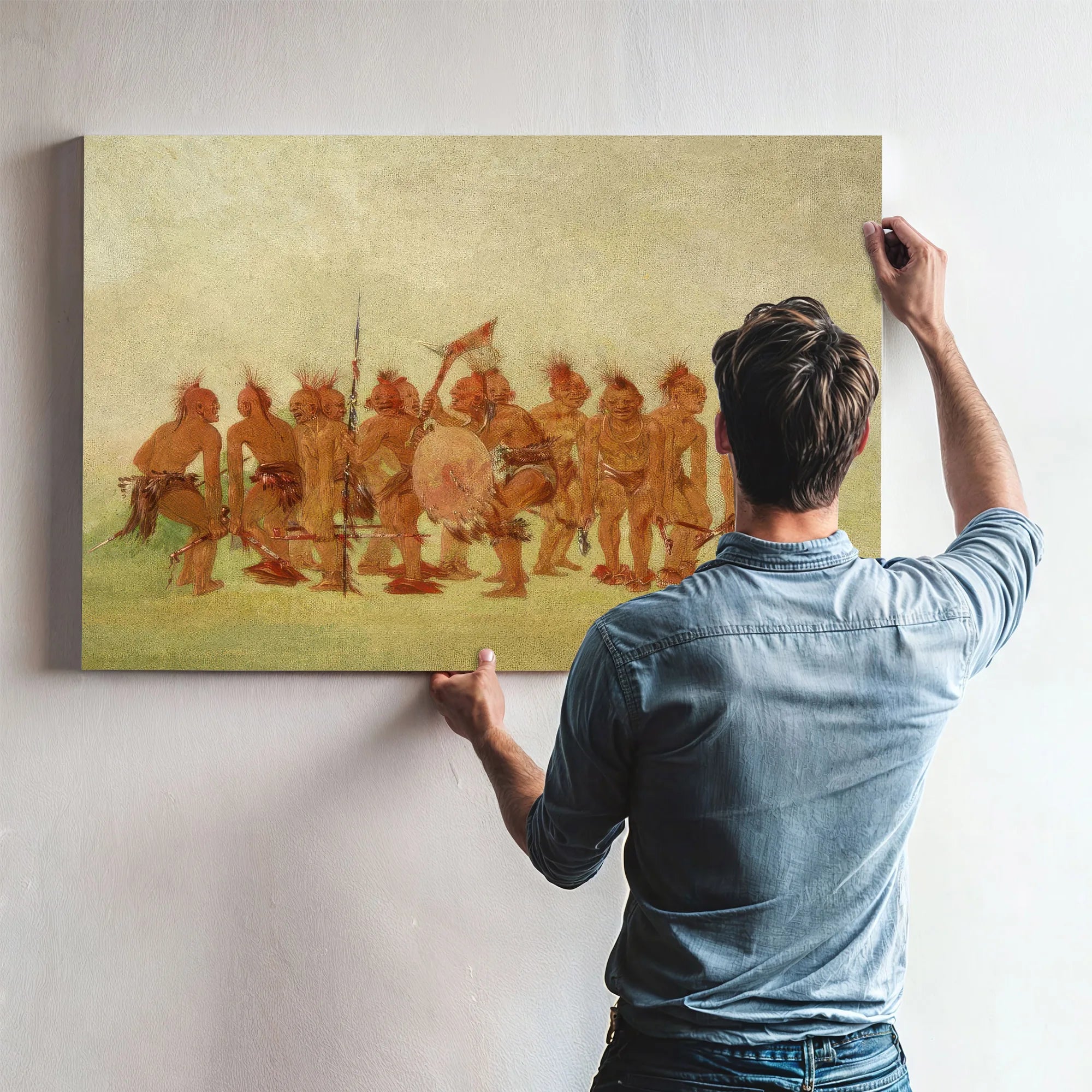 Begging Dance, Sauk And Fox By George Catlin Fine Art Print