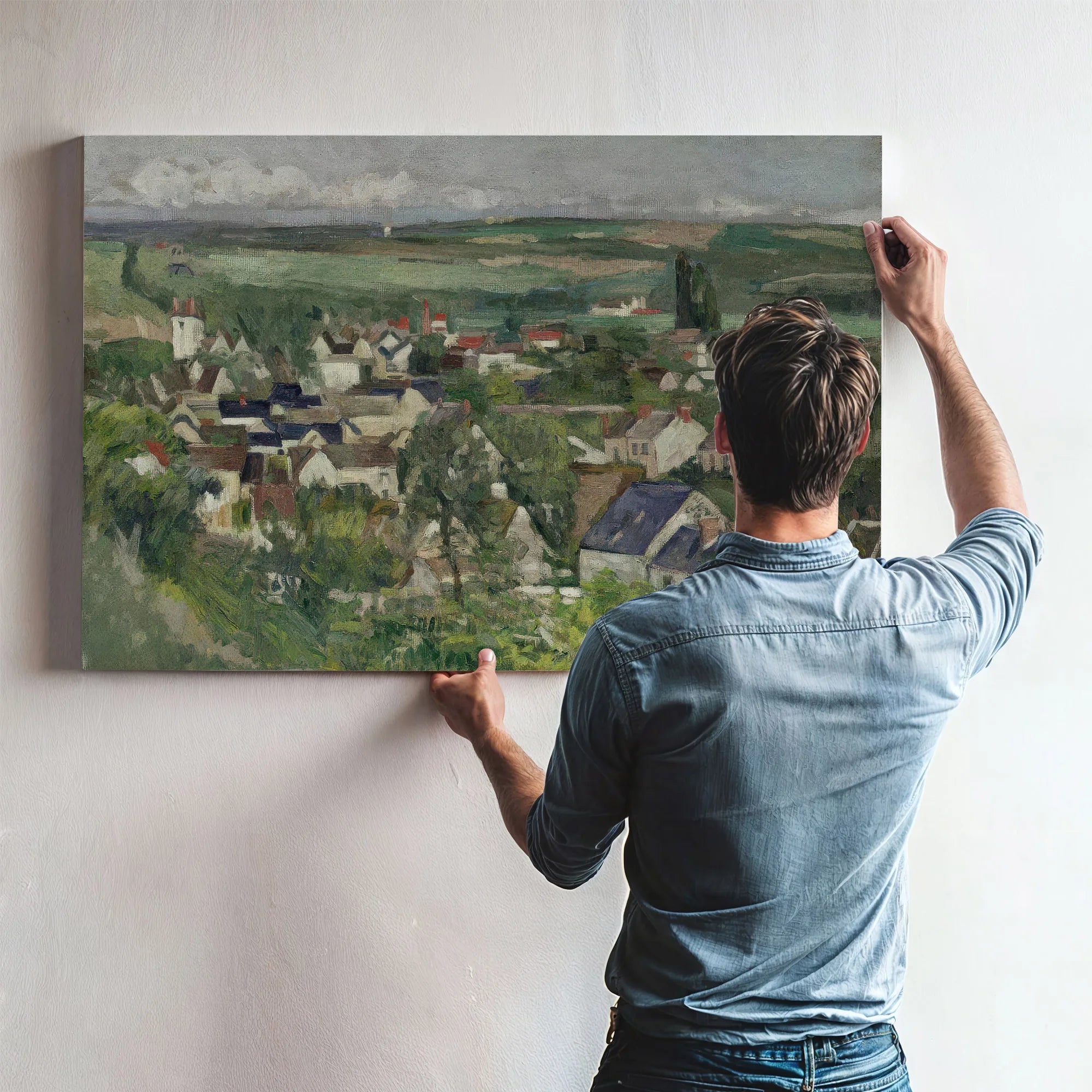 Auvers Panoramic View By Paul Cezanne Fine Art Print