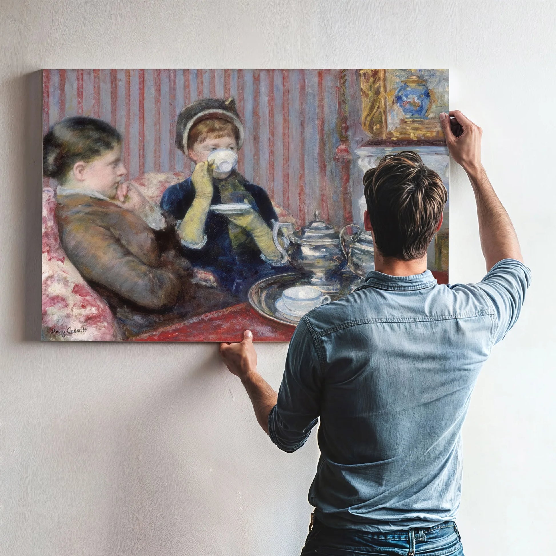 The Tea By Mary Cassatt Fine Art Print