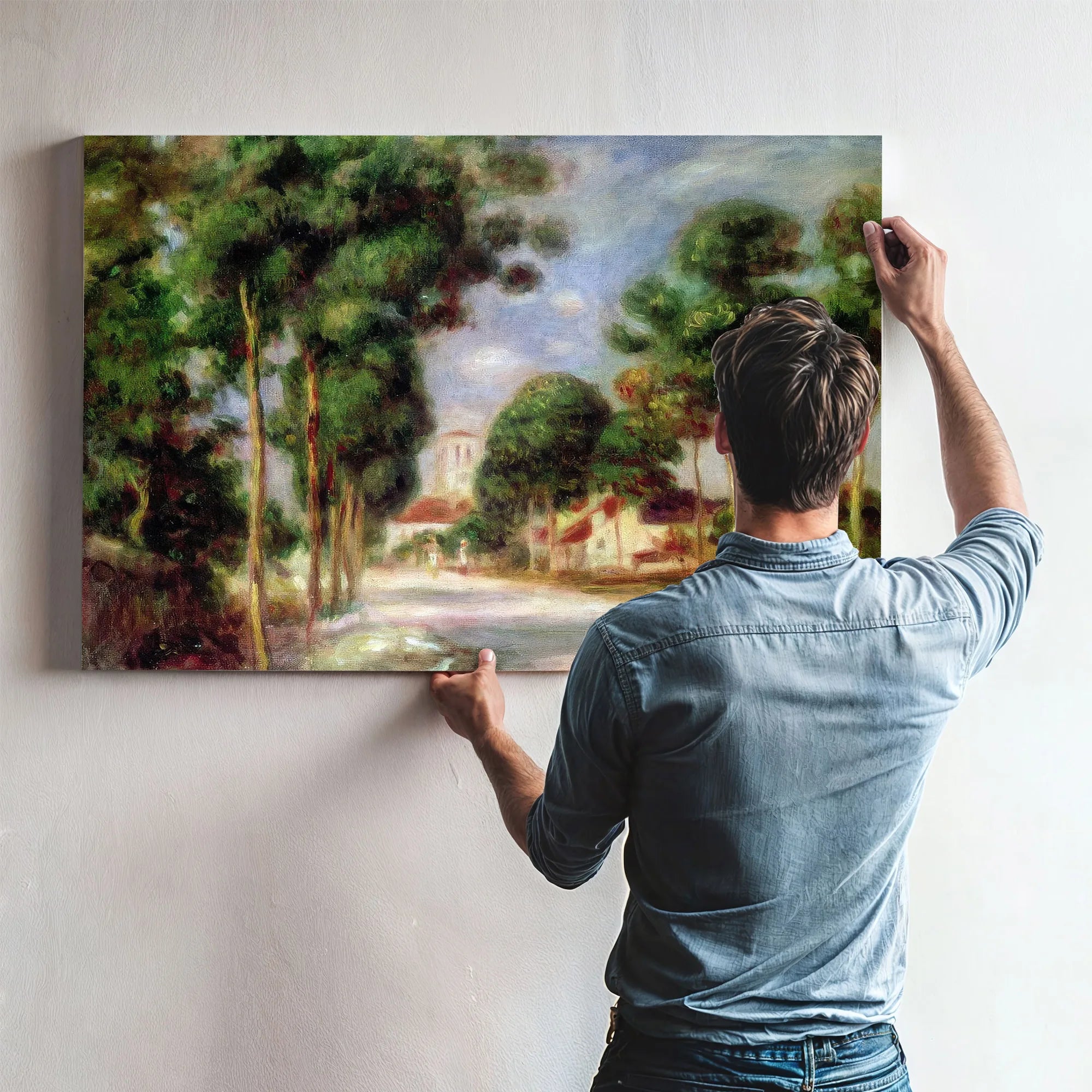 The Road To Essoyes By Pierre Auguste Renoir Fine Art Print
