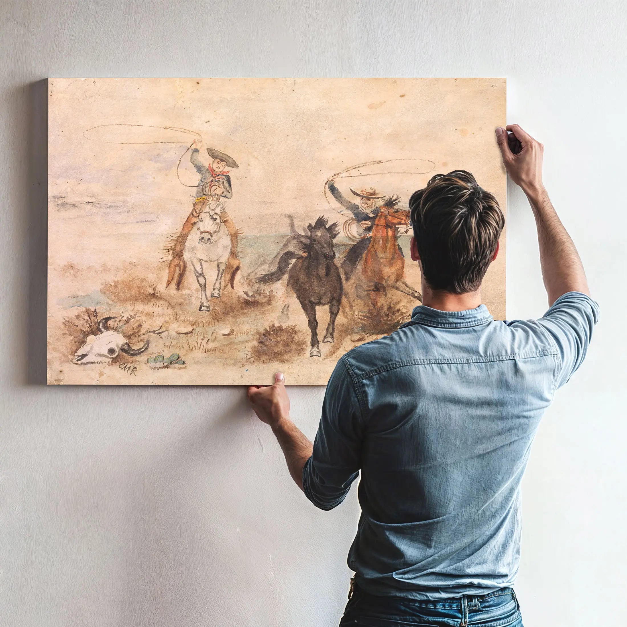 Roping Em by Charles Marion Russell