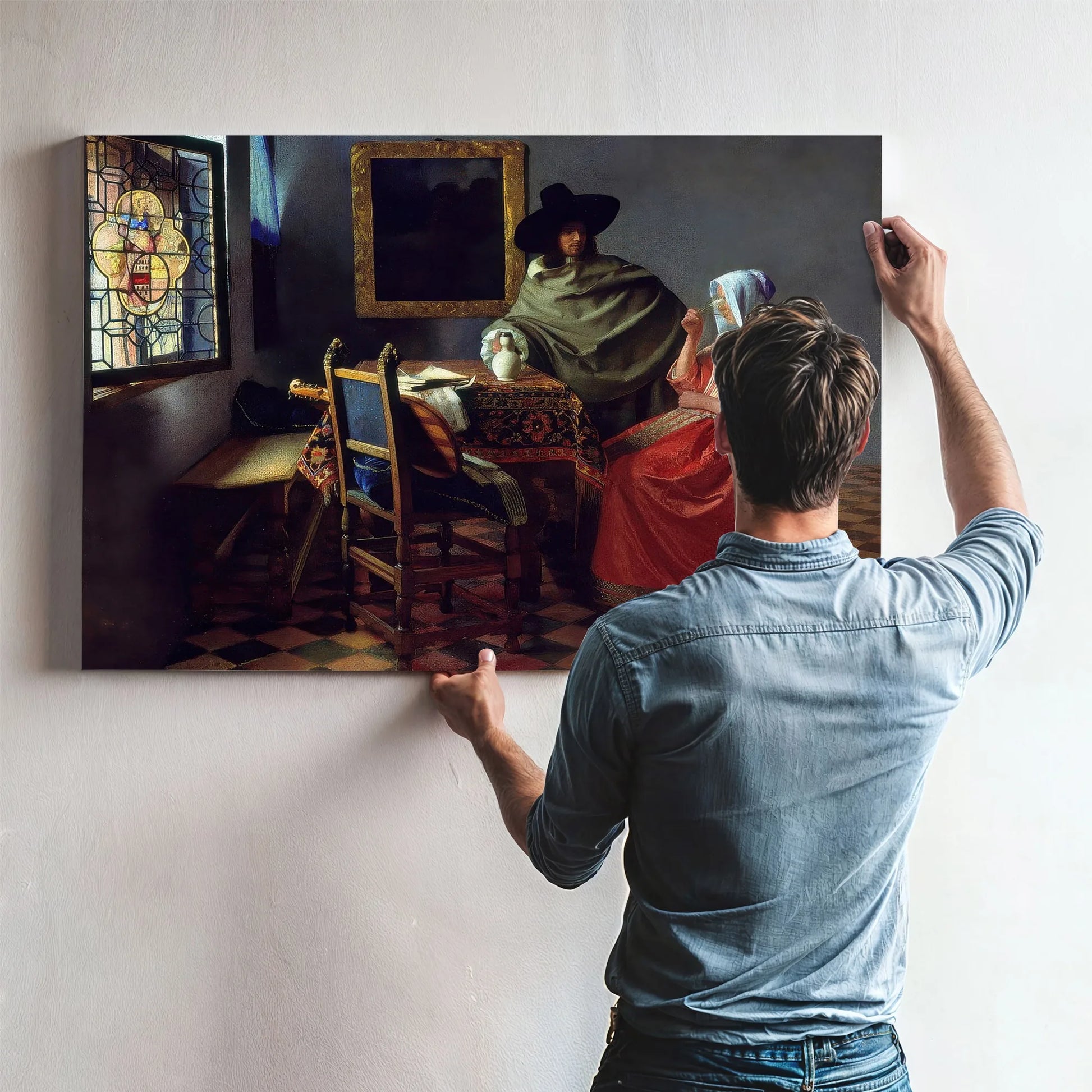 Jan Vermeer Van Delft The Glass Of Wine Upload Tmp By Johannes Vermeer Fine Art Print