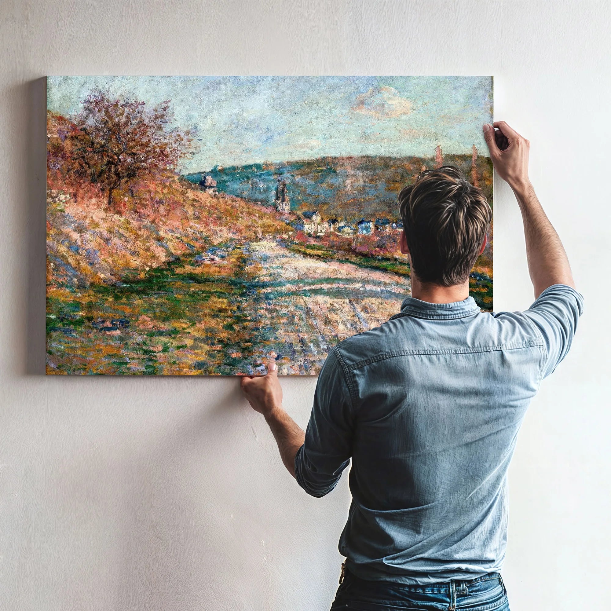 The Road To Vetheuil By Claude Monet Fine Art Print