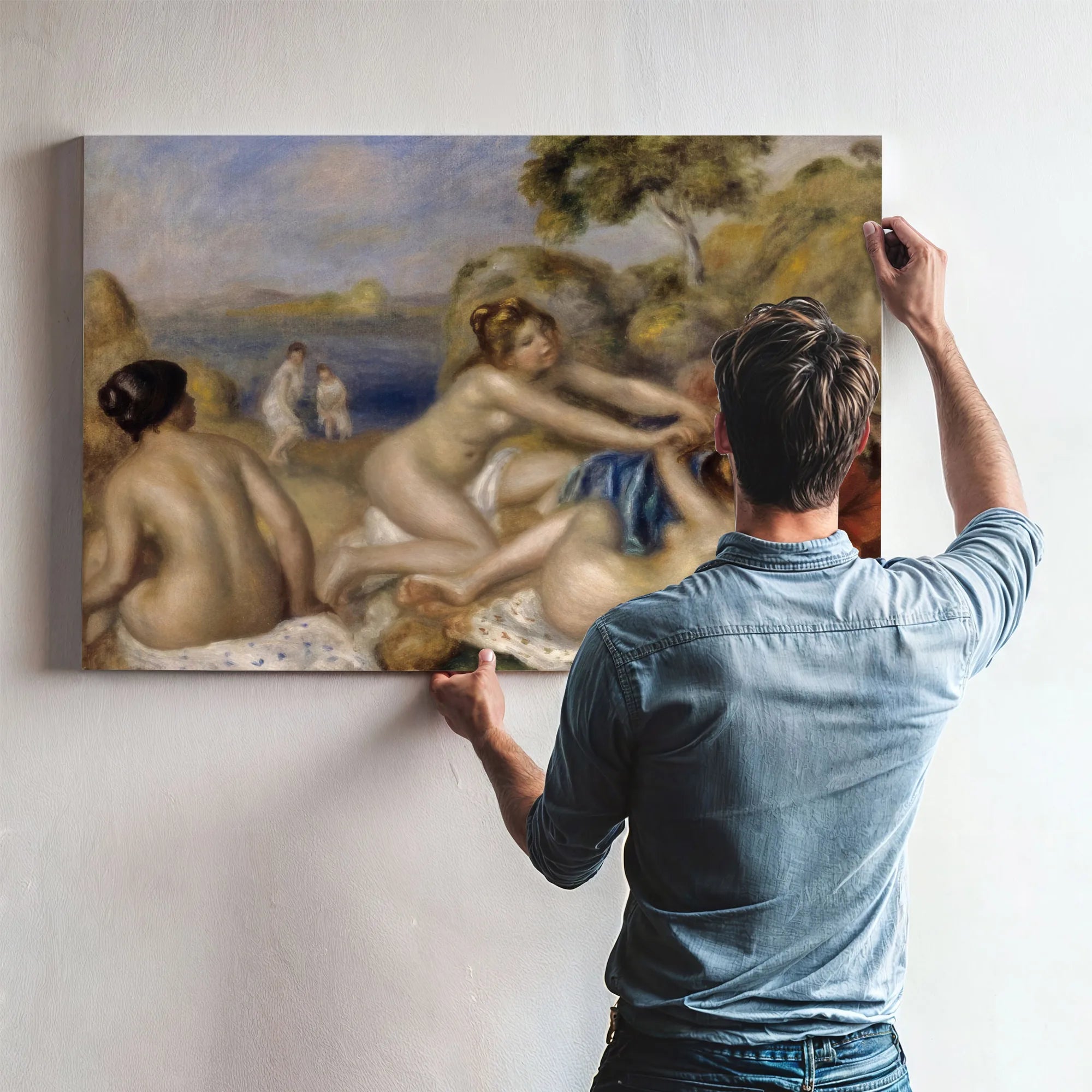 Bathers Playing With A Crab By Pierre August Renoir Fine Art Print