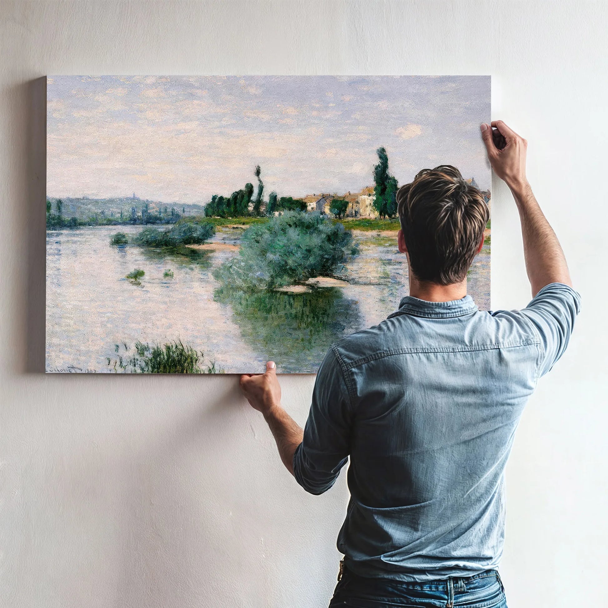 The Seine At Lavacourt By Claude Monet Fine Art Print