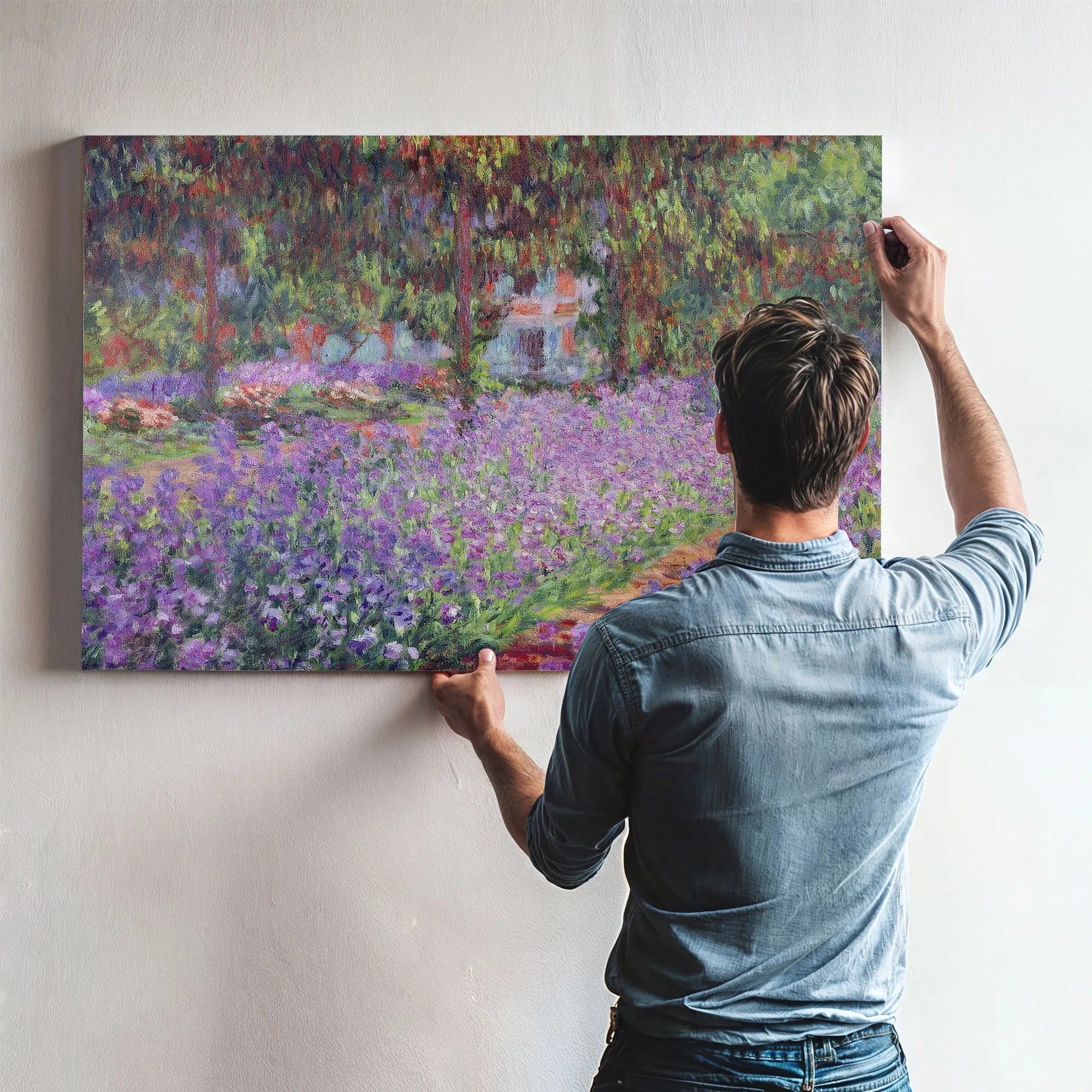 The Artist's Garden At Giverny By Claude Monet Fine Art Print