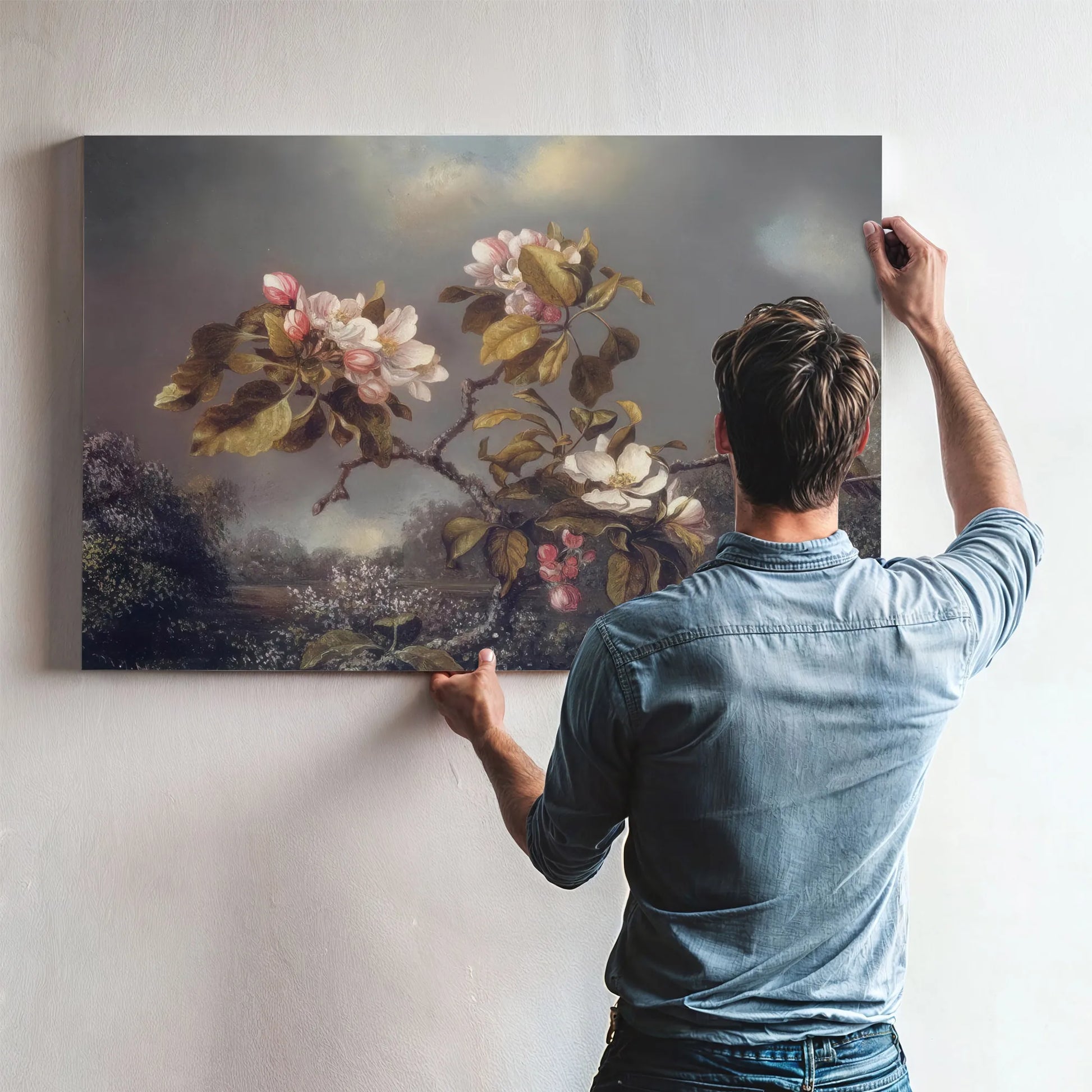 Apple Blossoms And Hummingbird By Martin Johnson Heade Fine Art Print