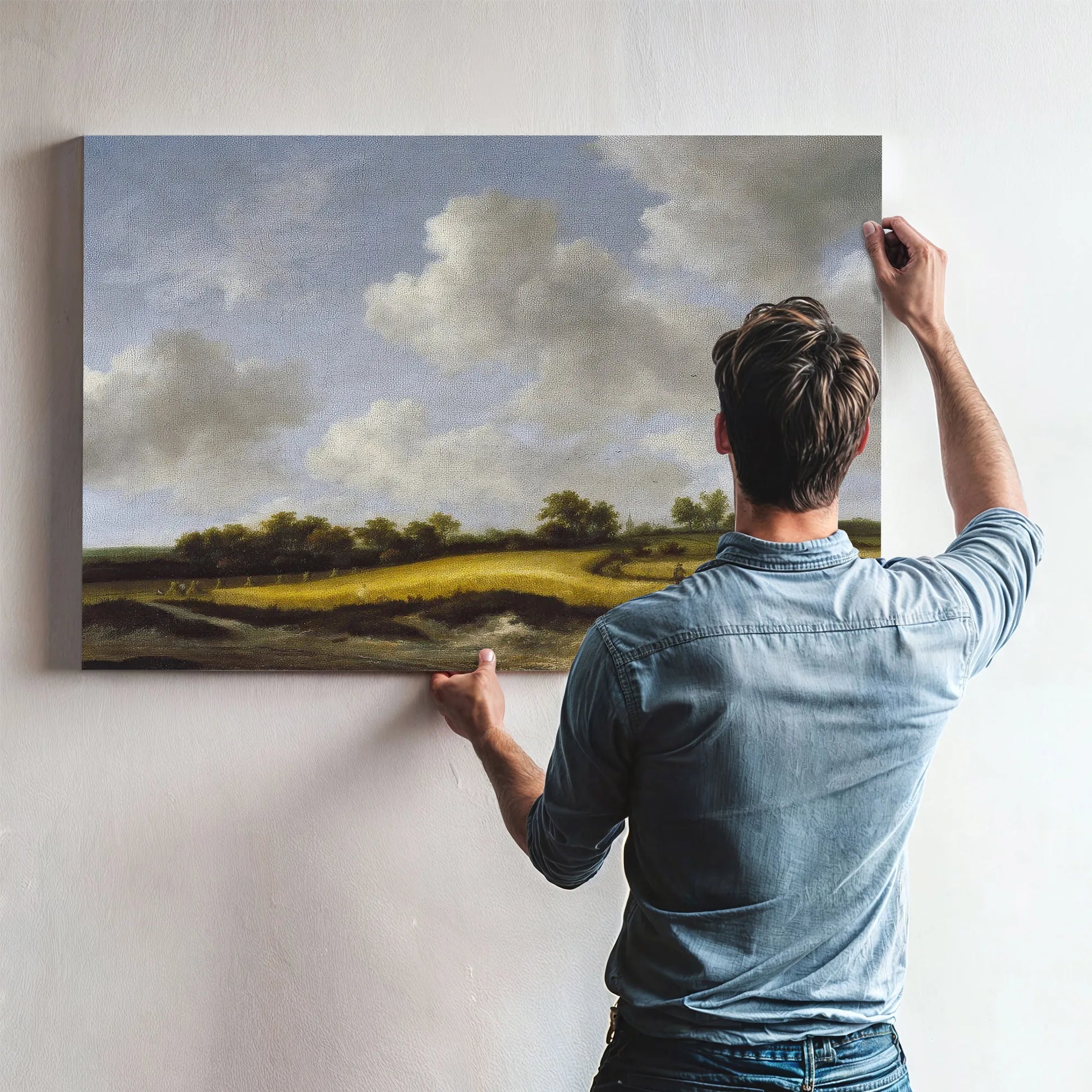 Landscape With A Wheatfield By Jacob Van Ruisdael Fine Art Print