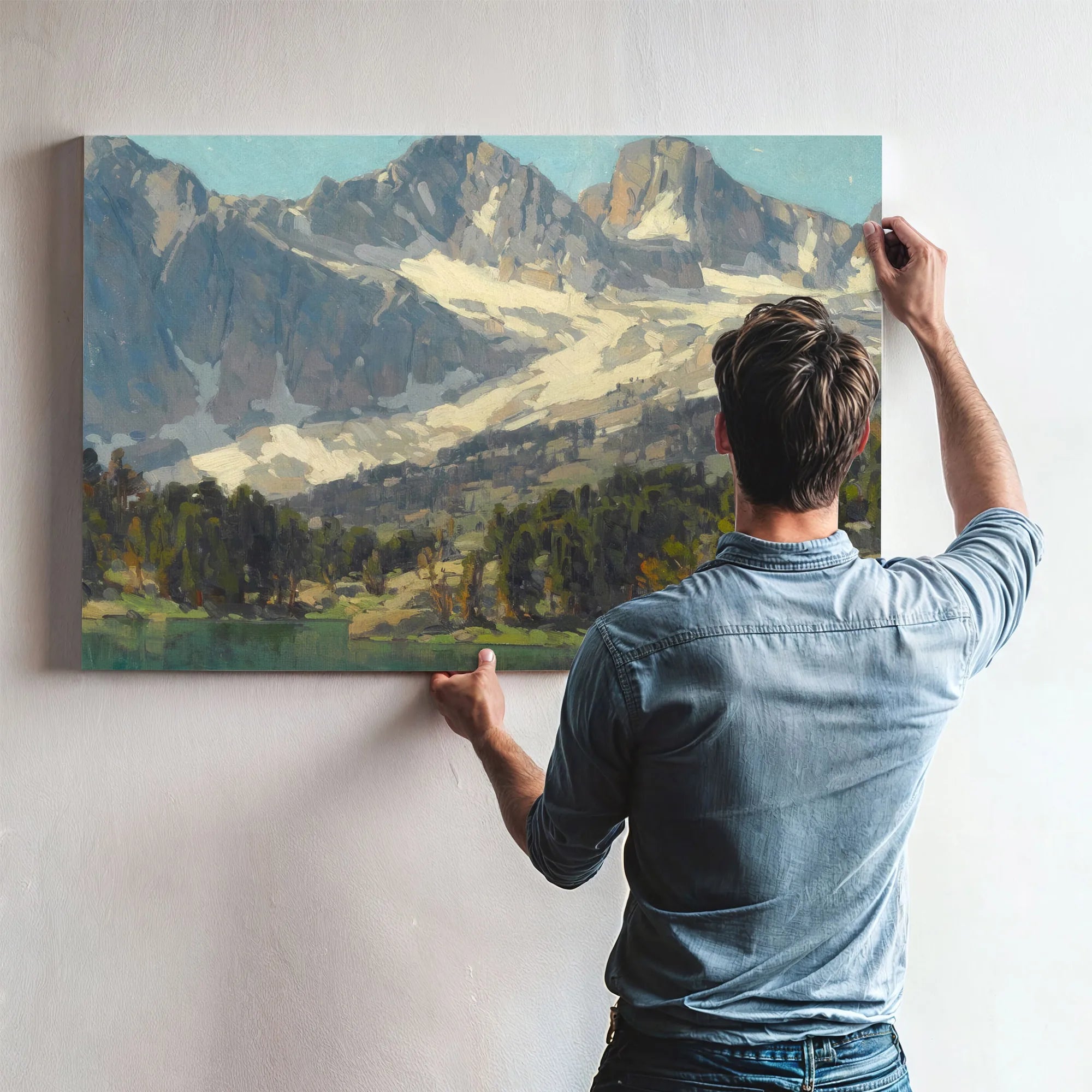 Mount Gayley And Mount Sill, Big Pine, High Sierras, California By Edgar Payne Fine Art Print