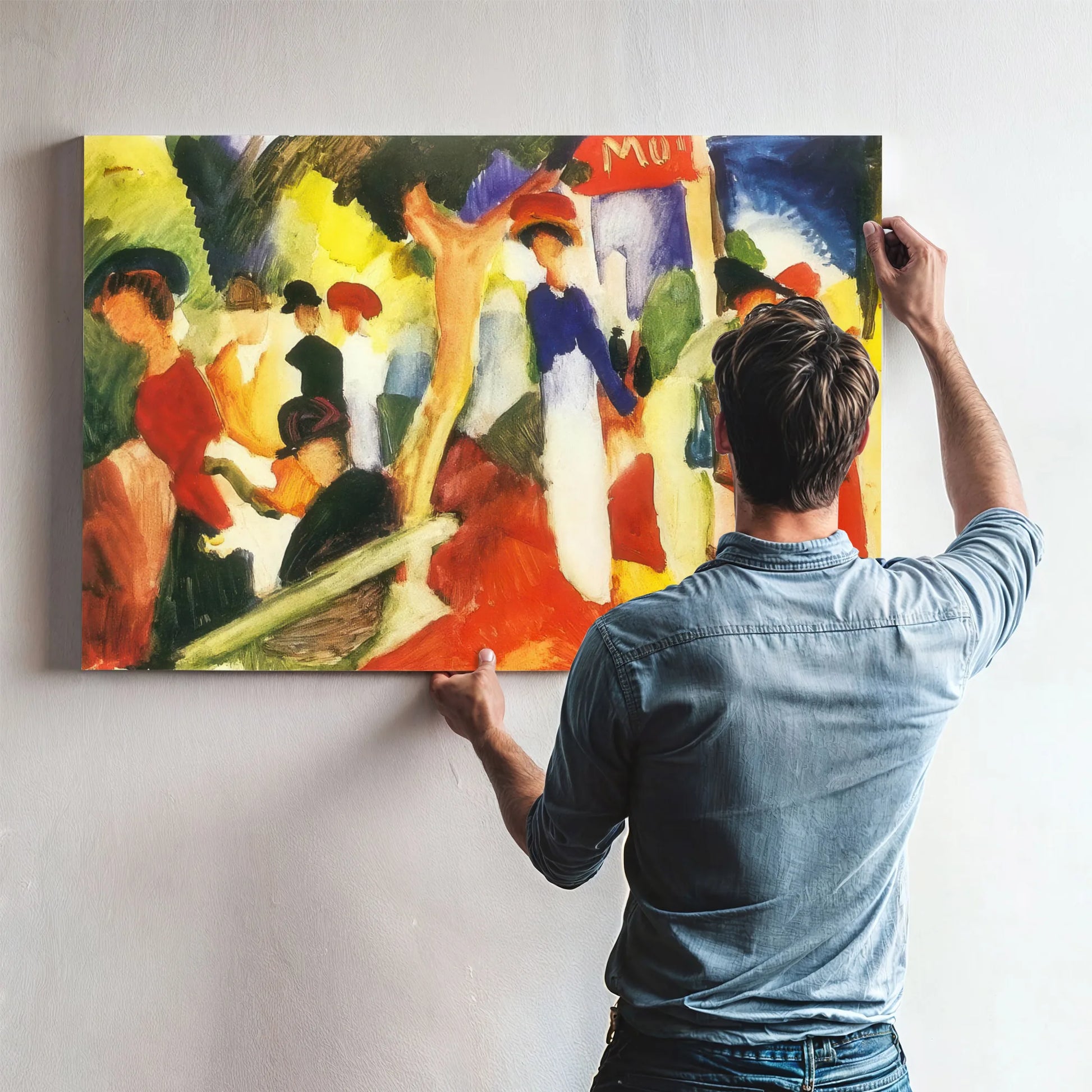 Hat Shop On The Promenade By August Macke Fine Art Print