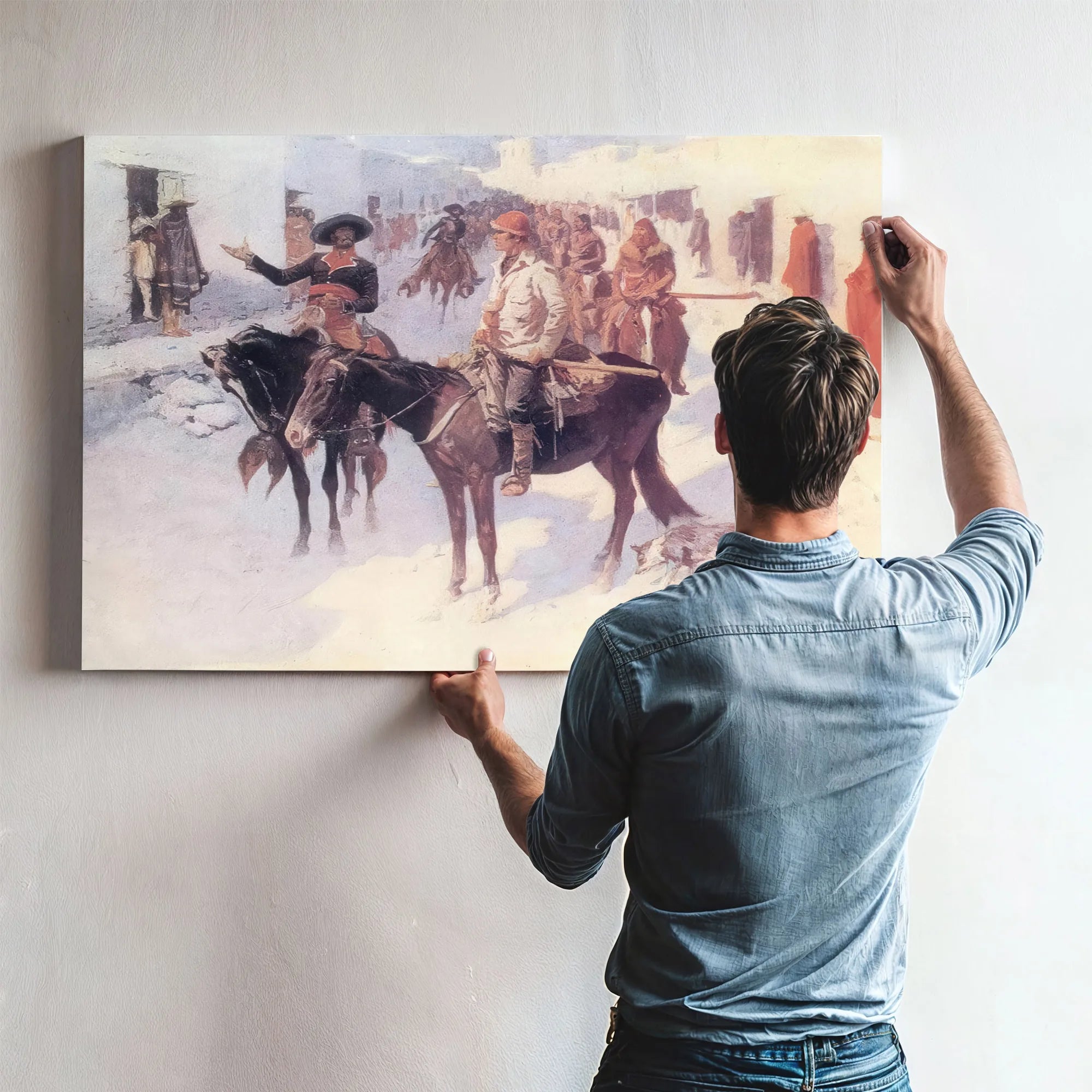 Zebulon Pike Entering Santa Fe By Frederic Remington Fine Art Print