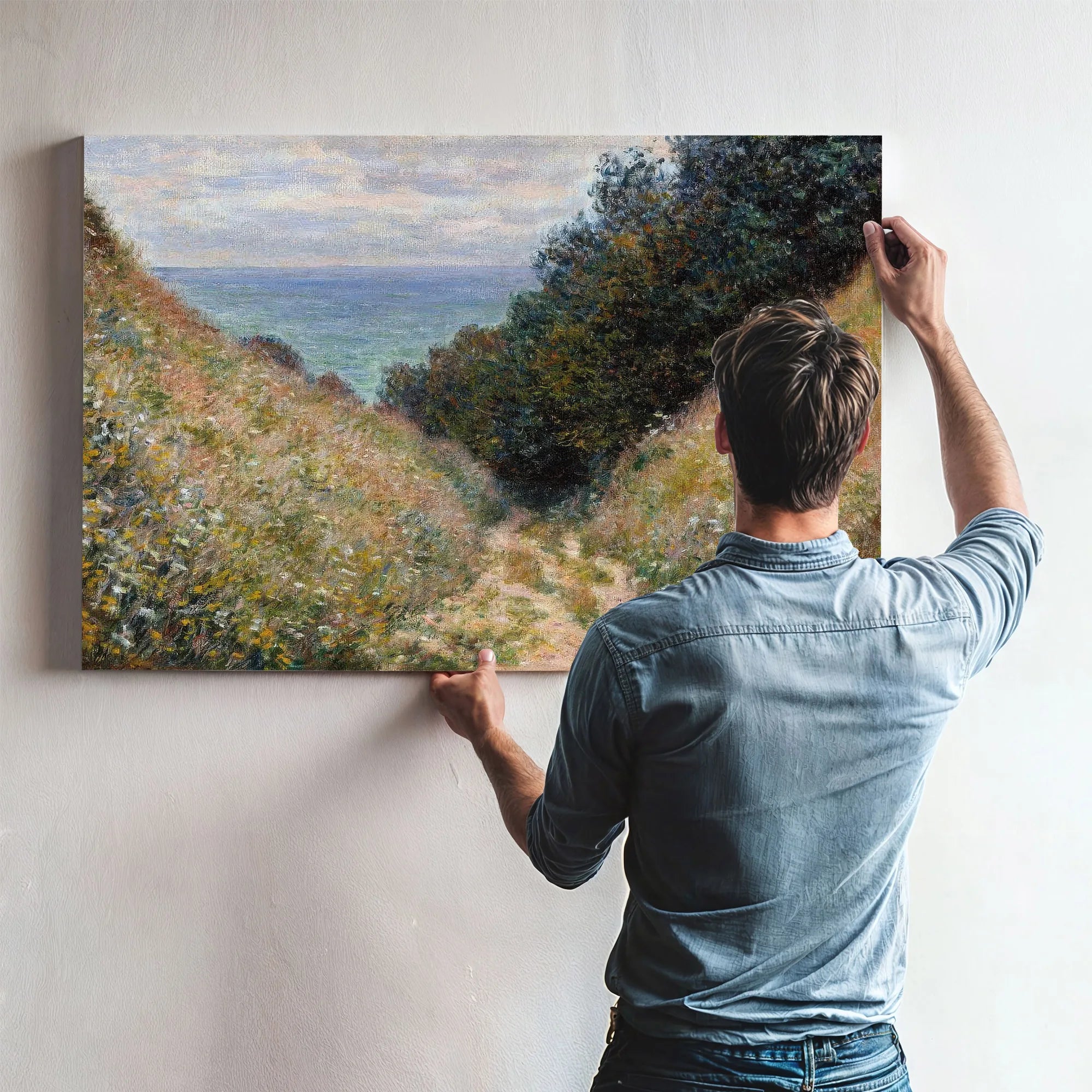 Road At La Cavee Pourville By Claude Monet Fine Art Print