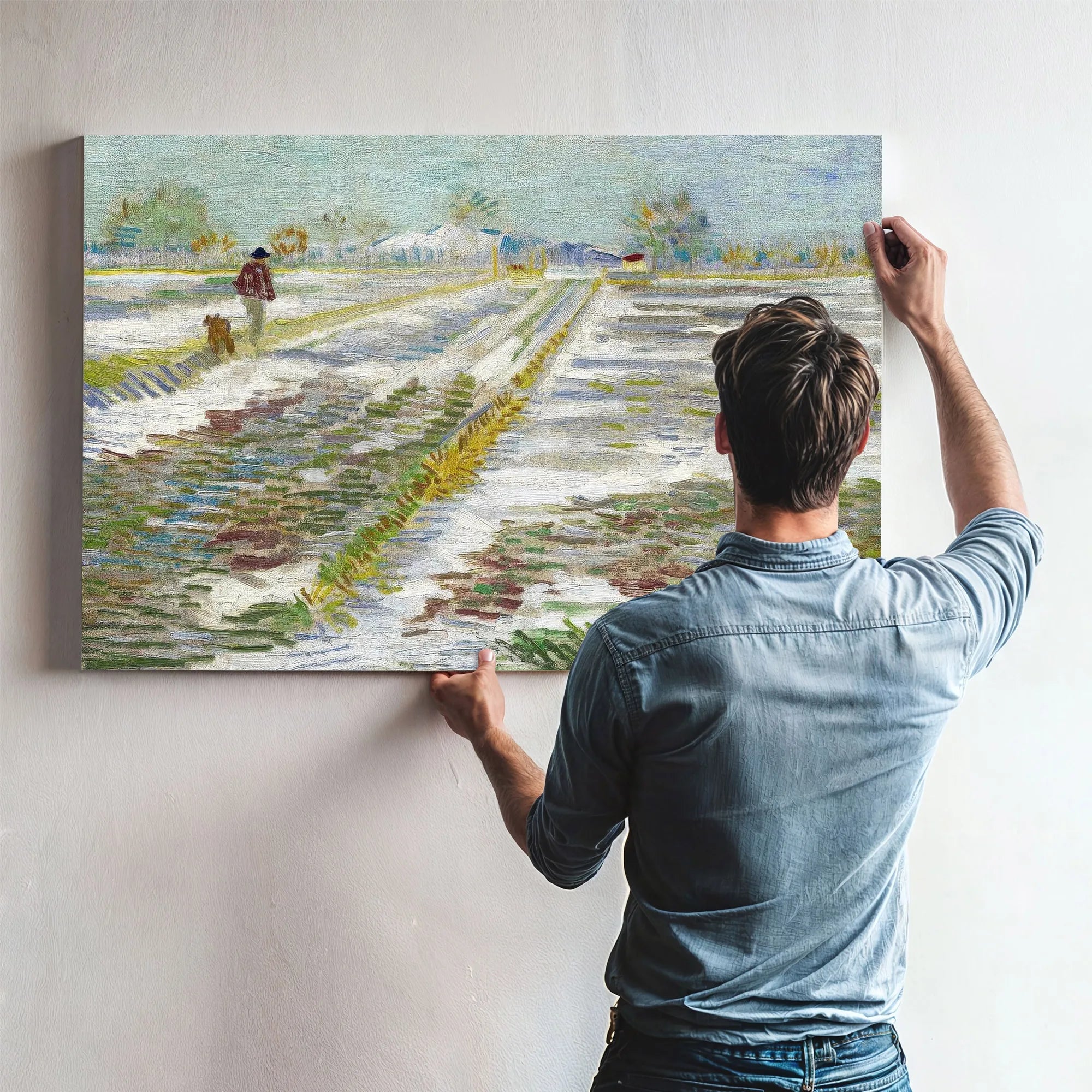 Landscape With Snow (Paysage Enneige) By Vincent Van Gogh Fine Art Print
