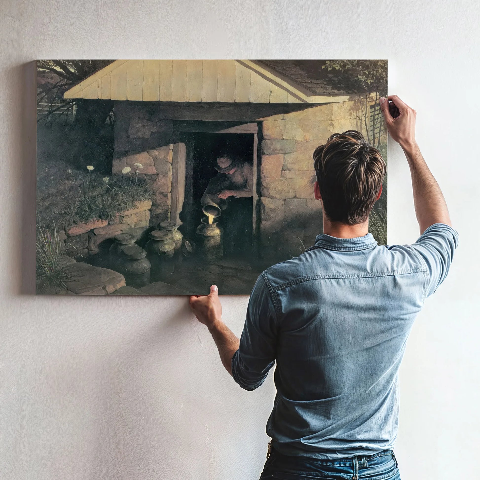 The Springhouse By NC Wyeth Fine Art Print