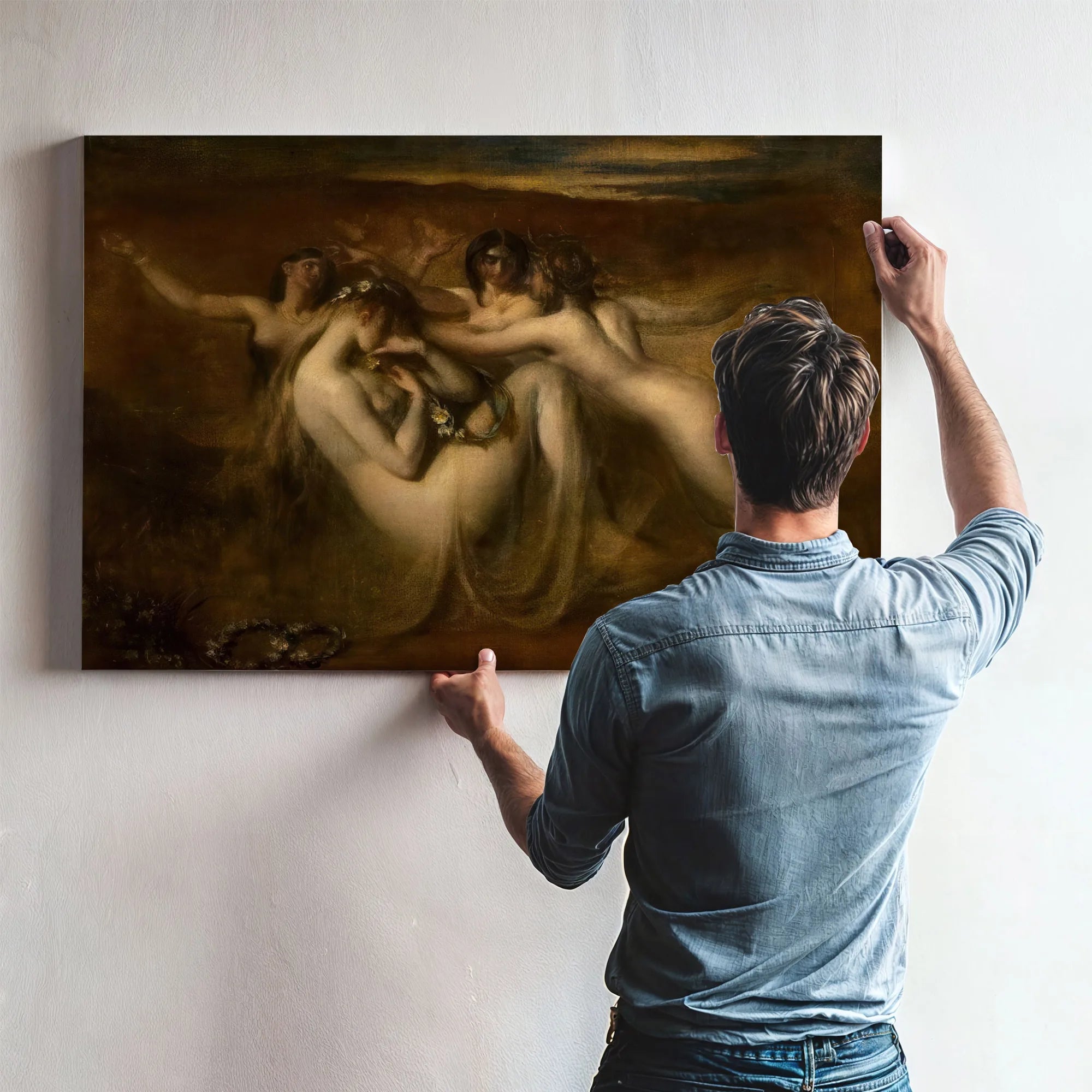 Sabrina And Her Nymphs By William Etty Fine Art Print
