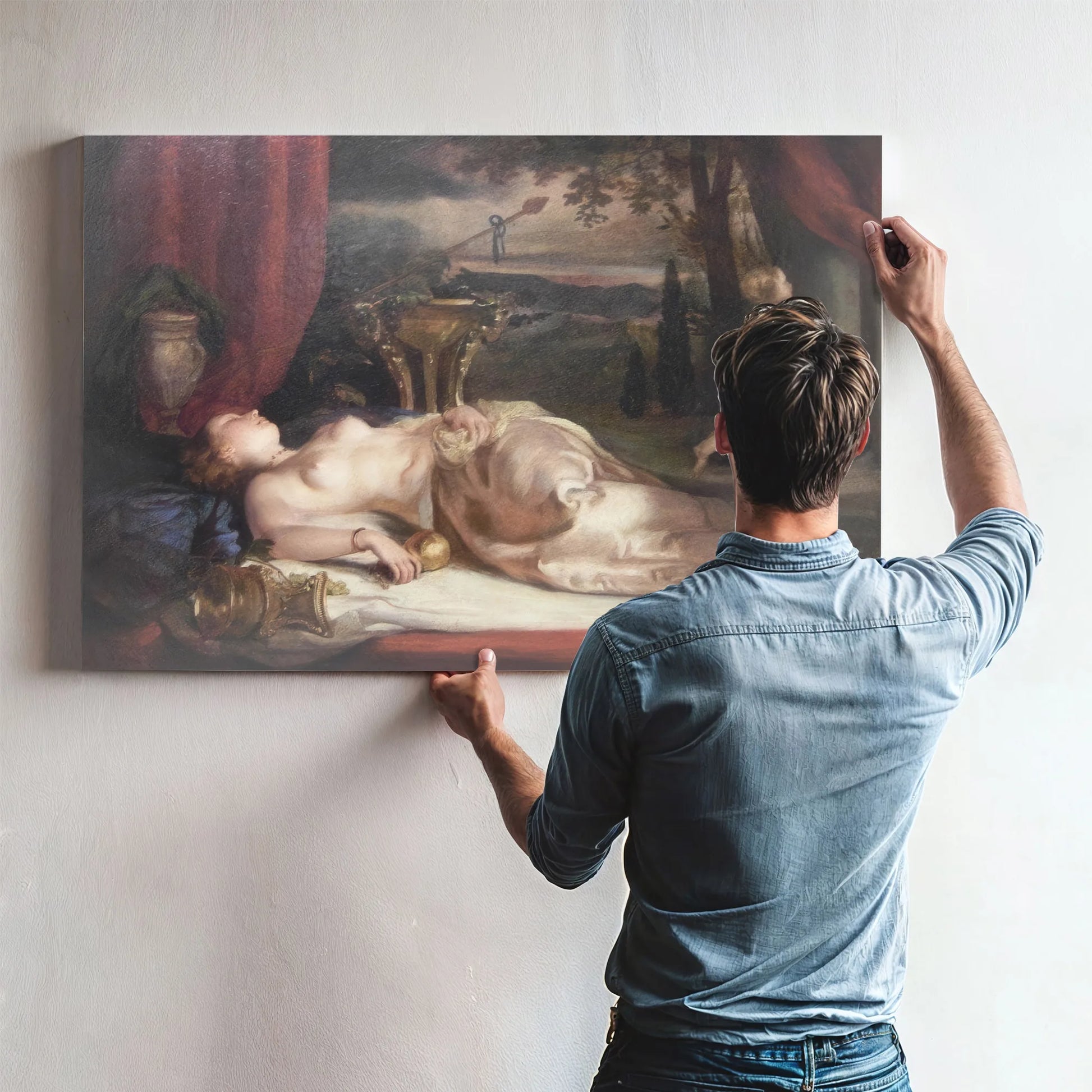 Nude Asleep By William Etty Fine Art Print